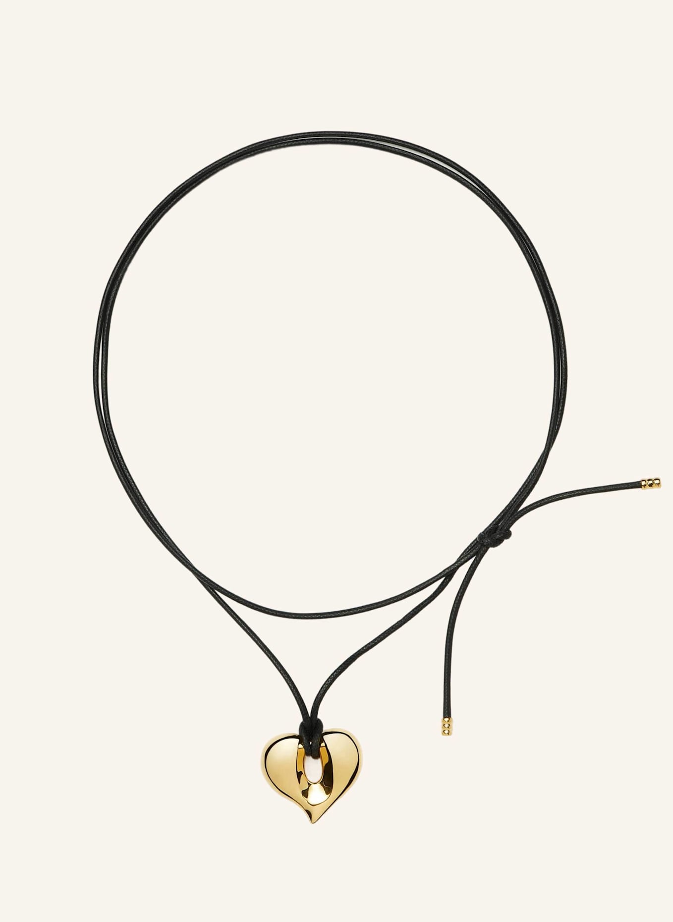 MISSOMA Ketten MOLTEN HEART PENDANT CORD NECKLACE by GLAMBOU: GOLD