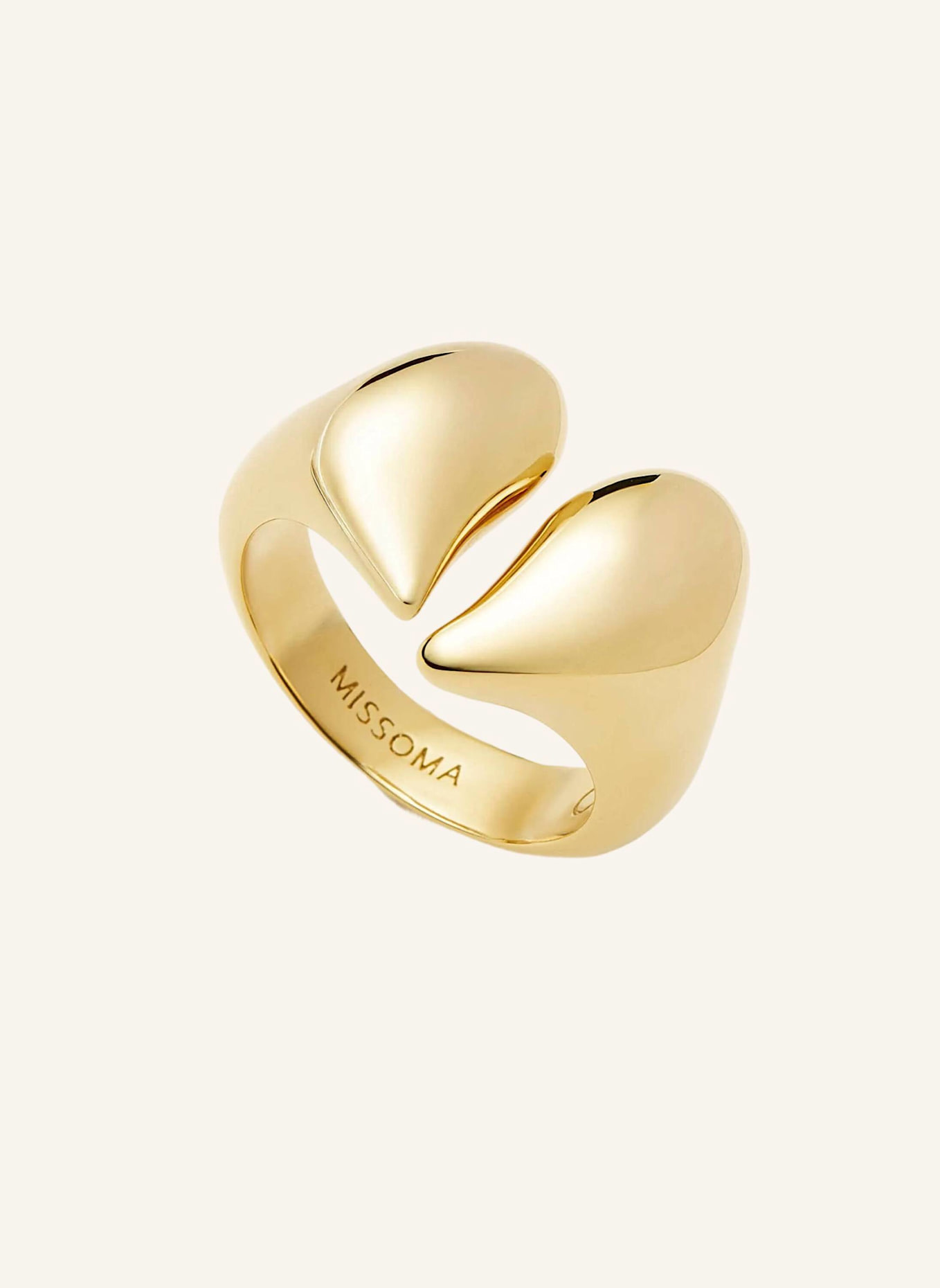 MISSOMA Ringe MOLTEN HEARTBREAKER RING by GLAMBOU: GOLD