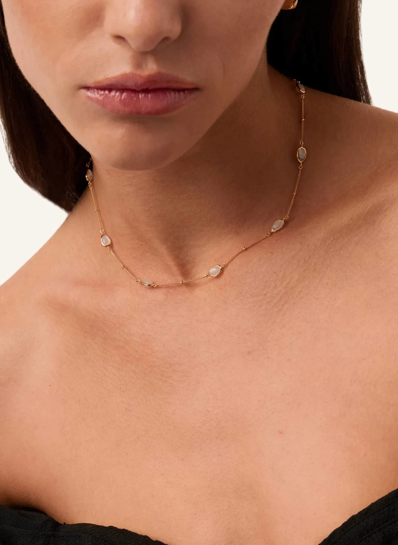 MISSOMA Ketten MAGMA GEMSTONE CHARM CHOKER by GLAMBOU: GOLD