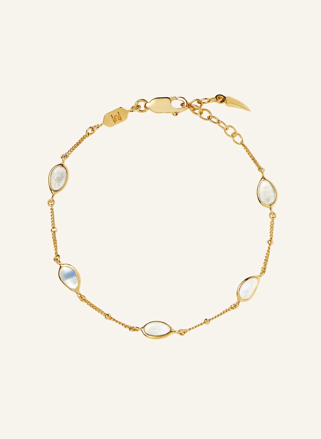MISSOMA Armbänder MAGMA RAINBOW MOONSTONE BRACELET by GLAMBOU: GOLD