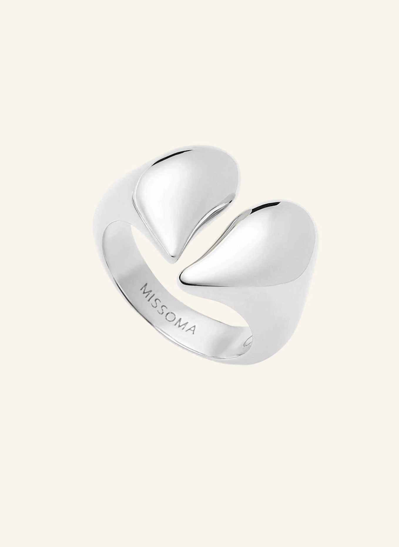 MISSOMA Ringe MOLTEN HEARTBREAKER RING by GLAMBOU: SILBER