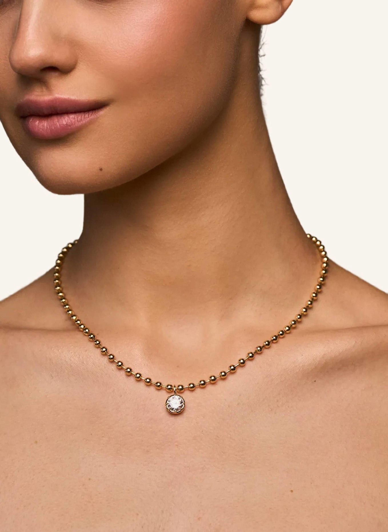 Lili Claspe Ketten CLEO BALL CHAIN by GLAMBOU: GOLD