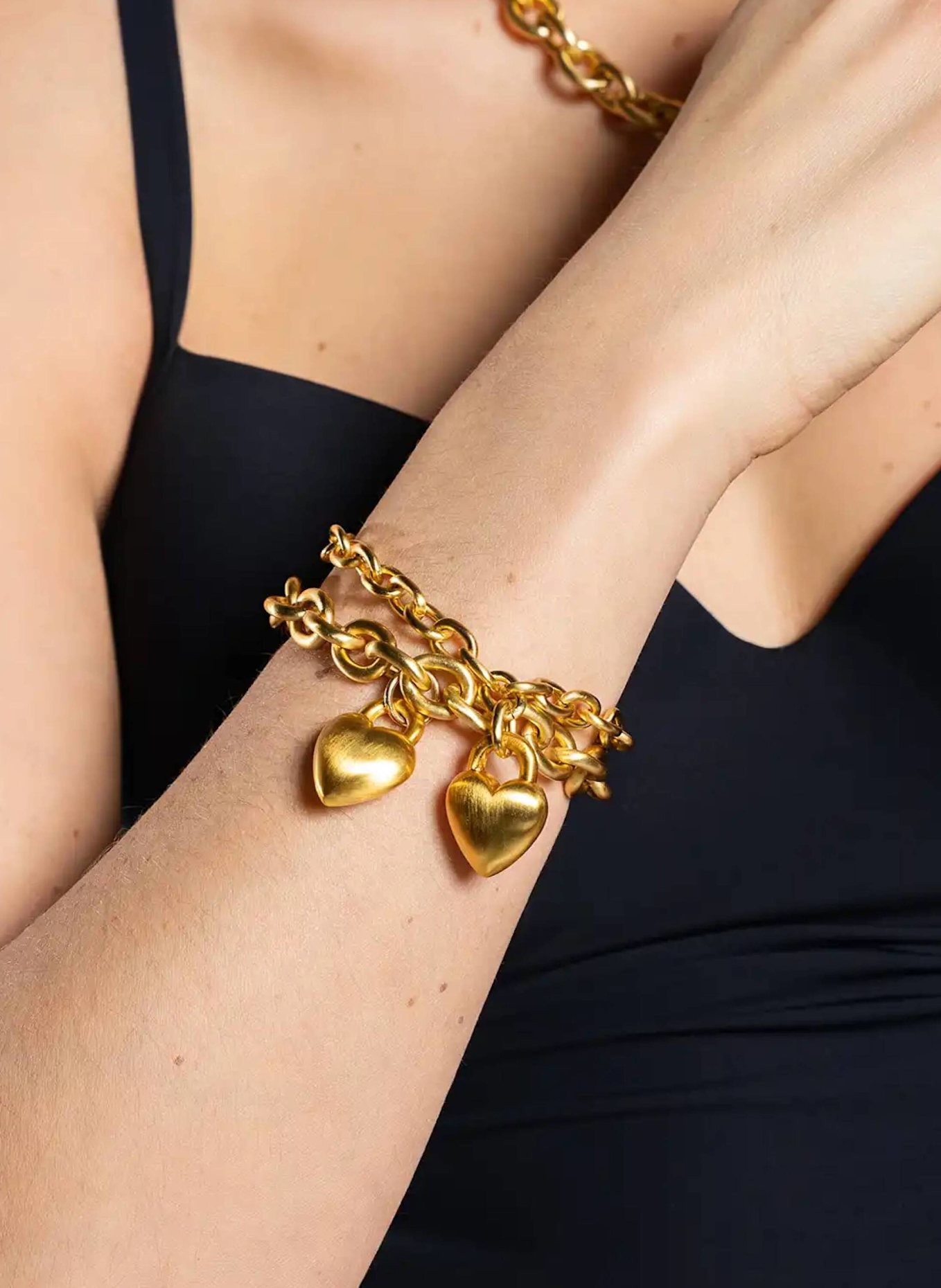 LOTT.gioielli Armbänder CL BRACELET LINK LOVE WITH HEART S GOLD by GLAMBOU: GOLD