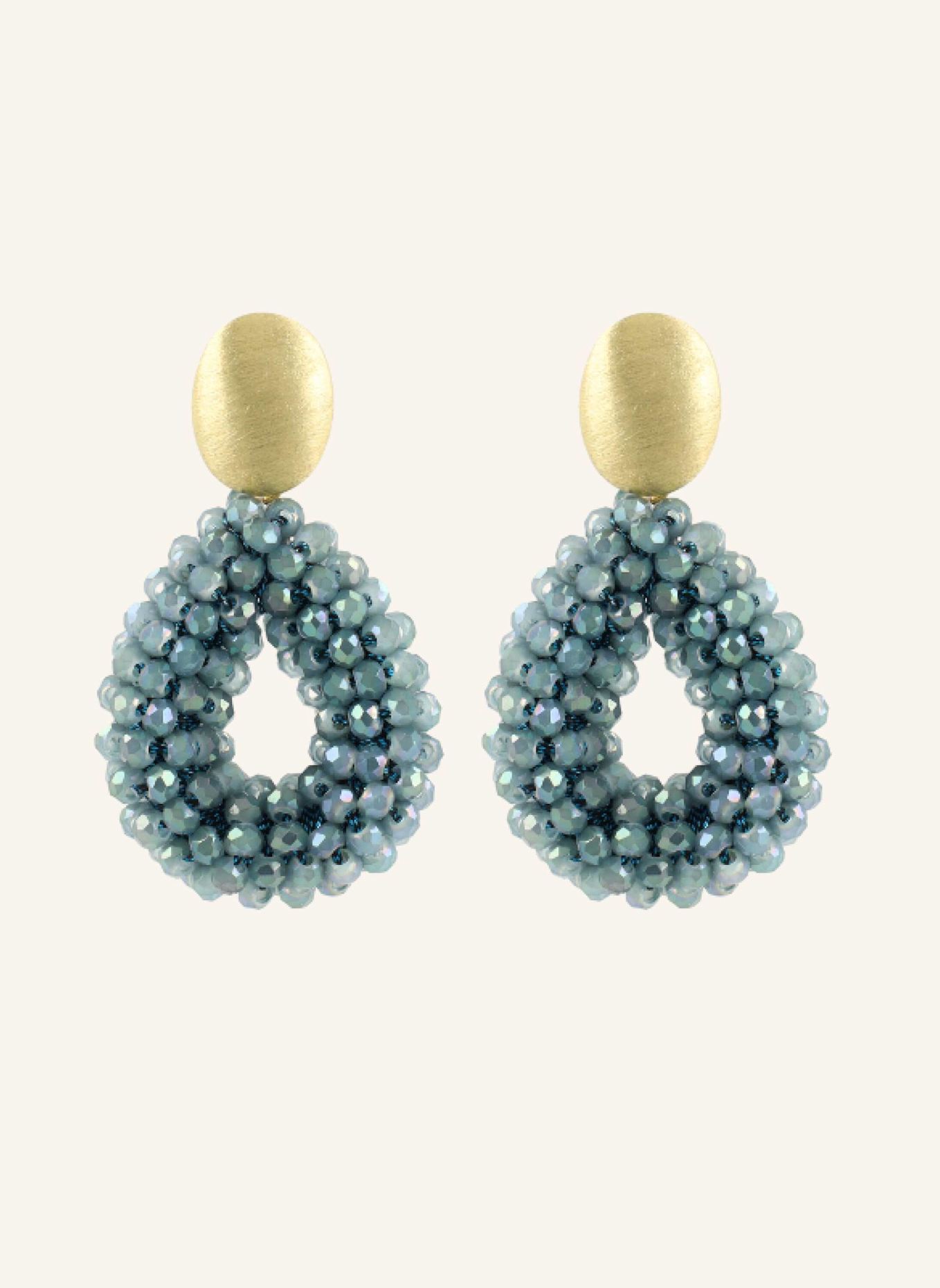 LOTT.gioielli Ohrhänger BERRY DROP XS TEAL BLUE by GLAMBOU: GOLD