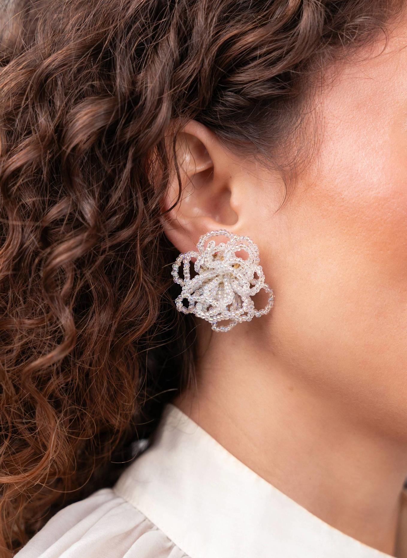 LOTT.gioielli Ohrhänger MAERLE KNOTTED EARRING S HOLO WHITE by GLAMBOU: GOLD