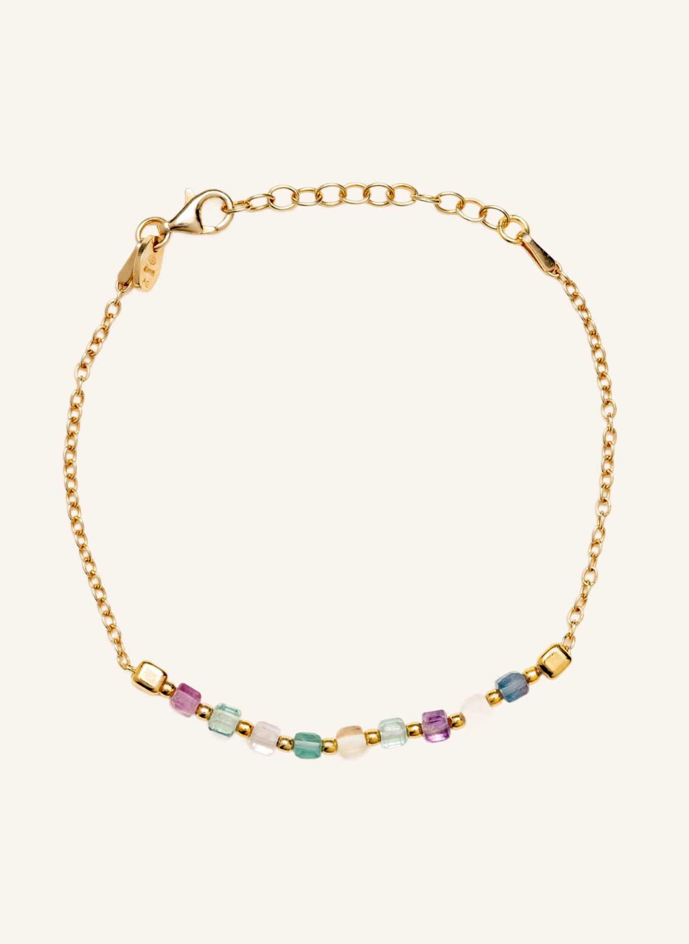 ALISIA Armbänder FLUORITE THIN by GLAMBOU: GOLD
