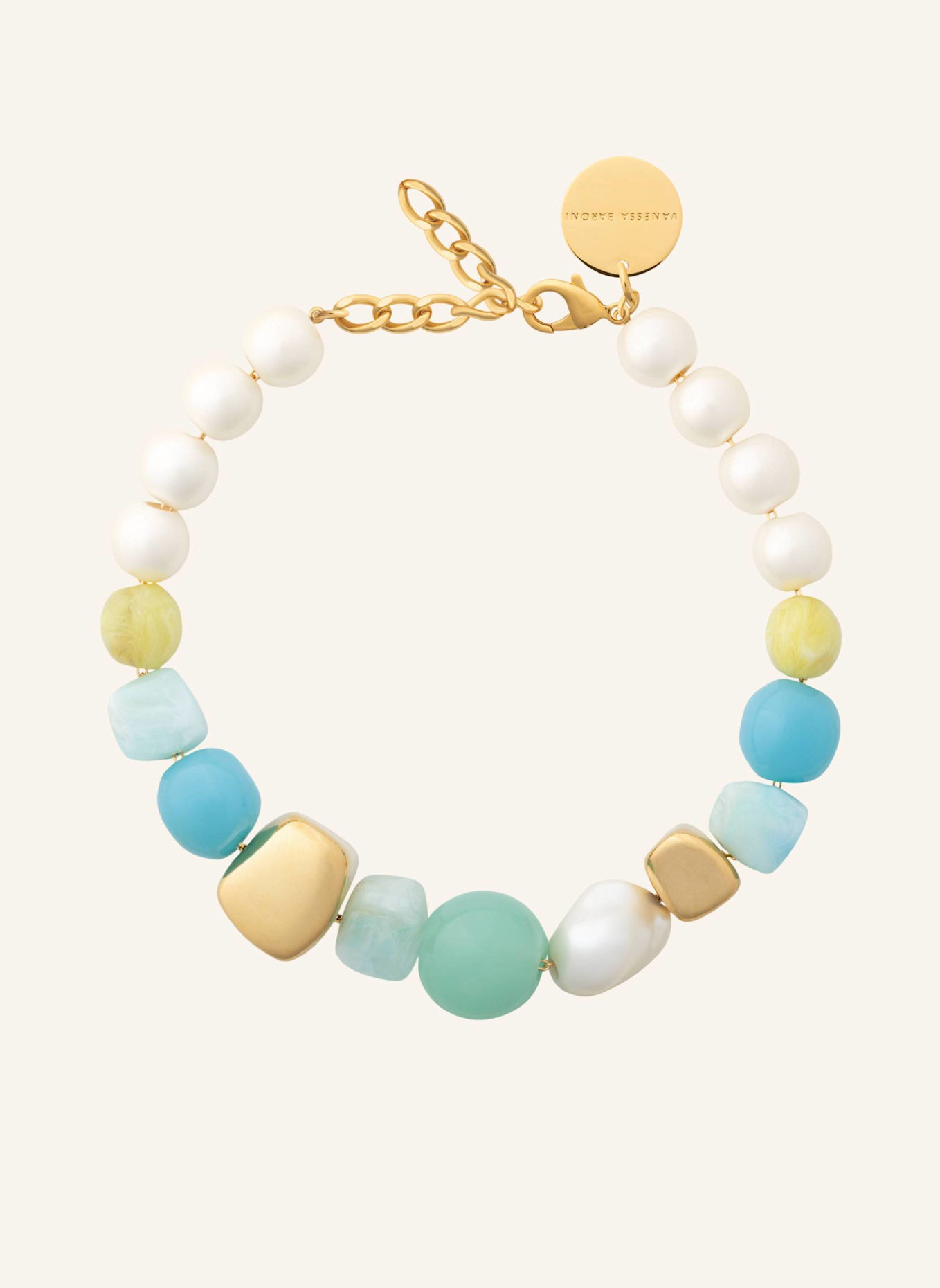 VANESSA BARONI Halsketten PORTOFINO NECKLACE CLOUD by GLAMBOU: GOLD