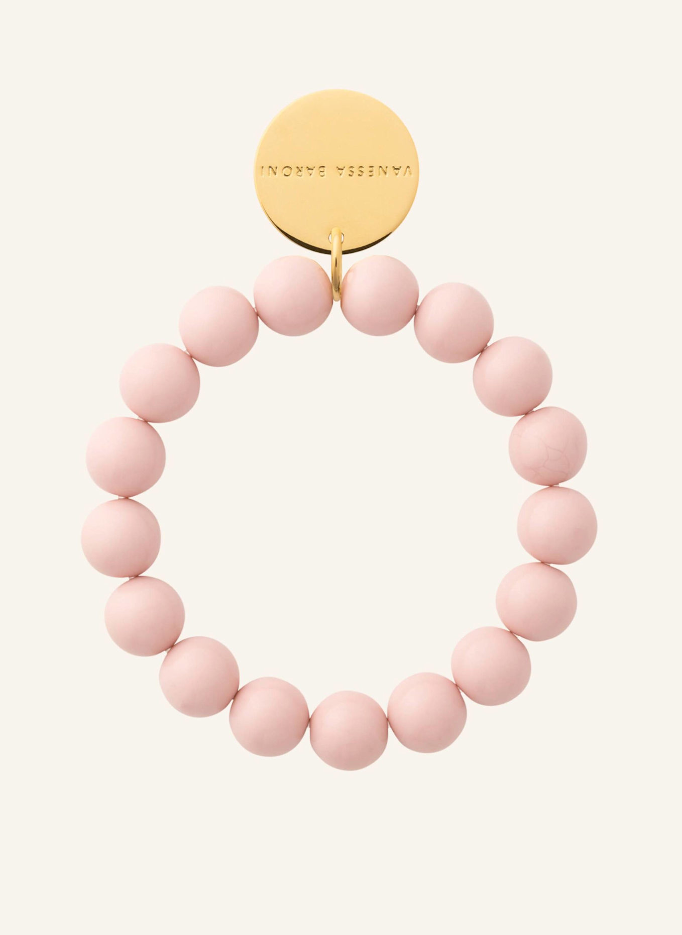 VANESSA BARONI Armbänder MINI BEADS FLEX BRACELET LIGHT ROSE by GLAMBOU: GOLD
