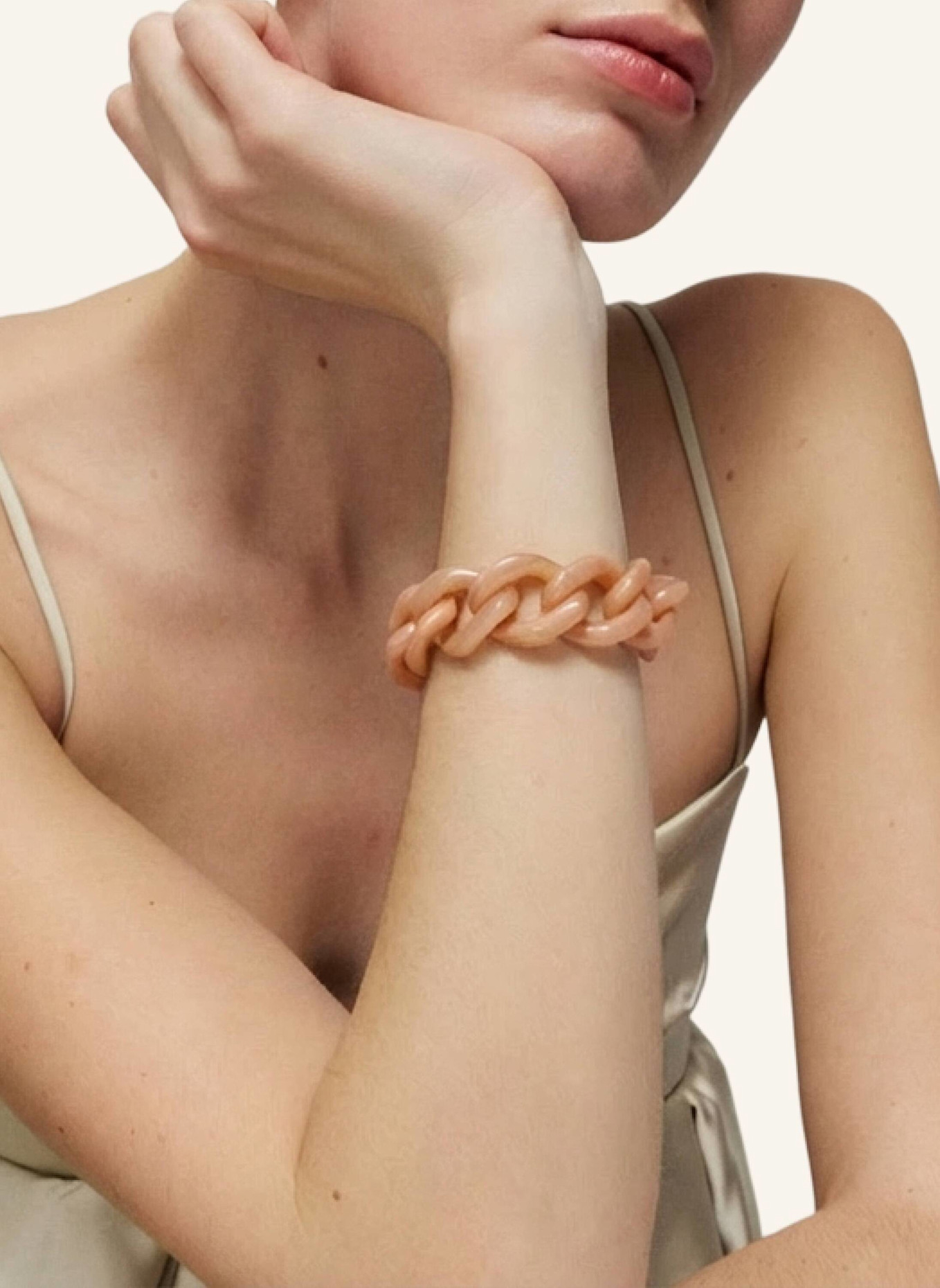 VANESSA BARONI Armbänder GREAT BRACELET BLUSH MARBLE by GLAMBOU: GOLD