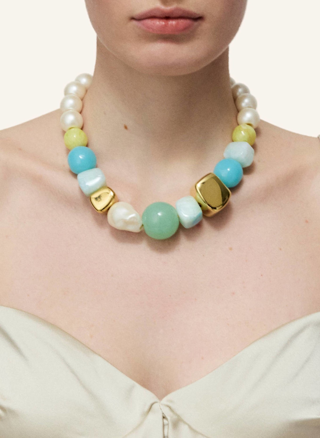 VANESSA BARONI Halsketten PORTOFINO NECKLACE CLOUD by GLAMBOU: GOLD
