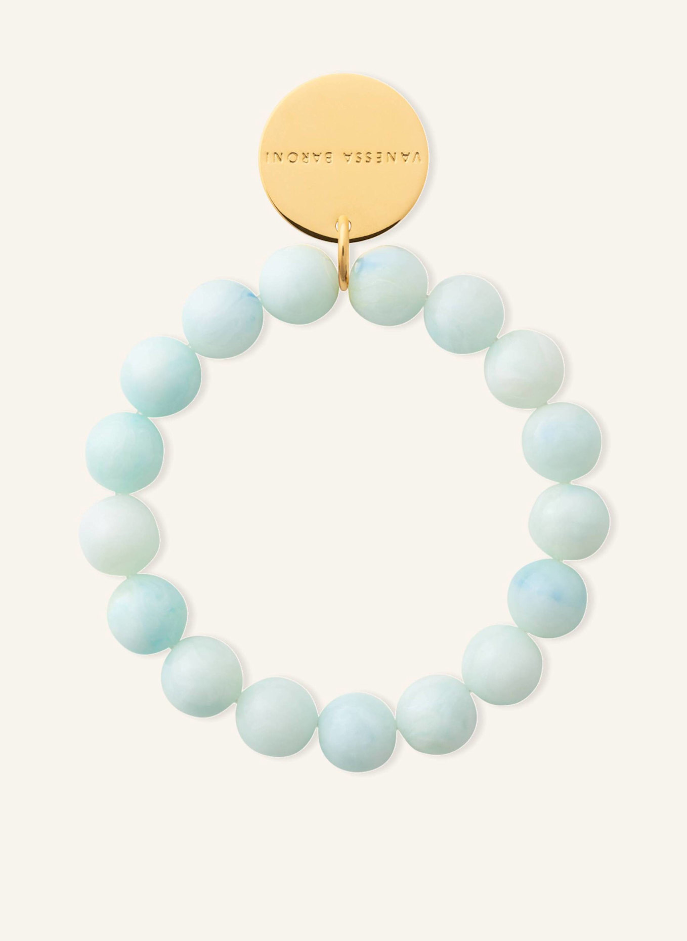 VANESSA BARONI Armbänder MINI BEADS FLEX BRACELET CLOUD MARBLE by GLAMBOU: GOLD