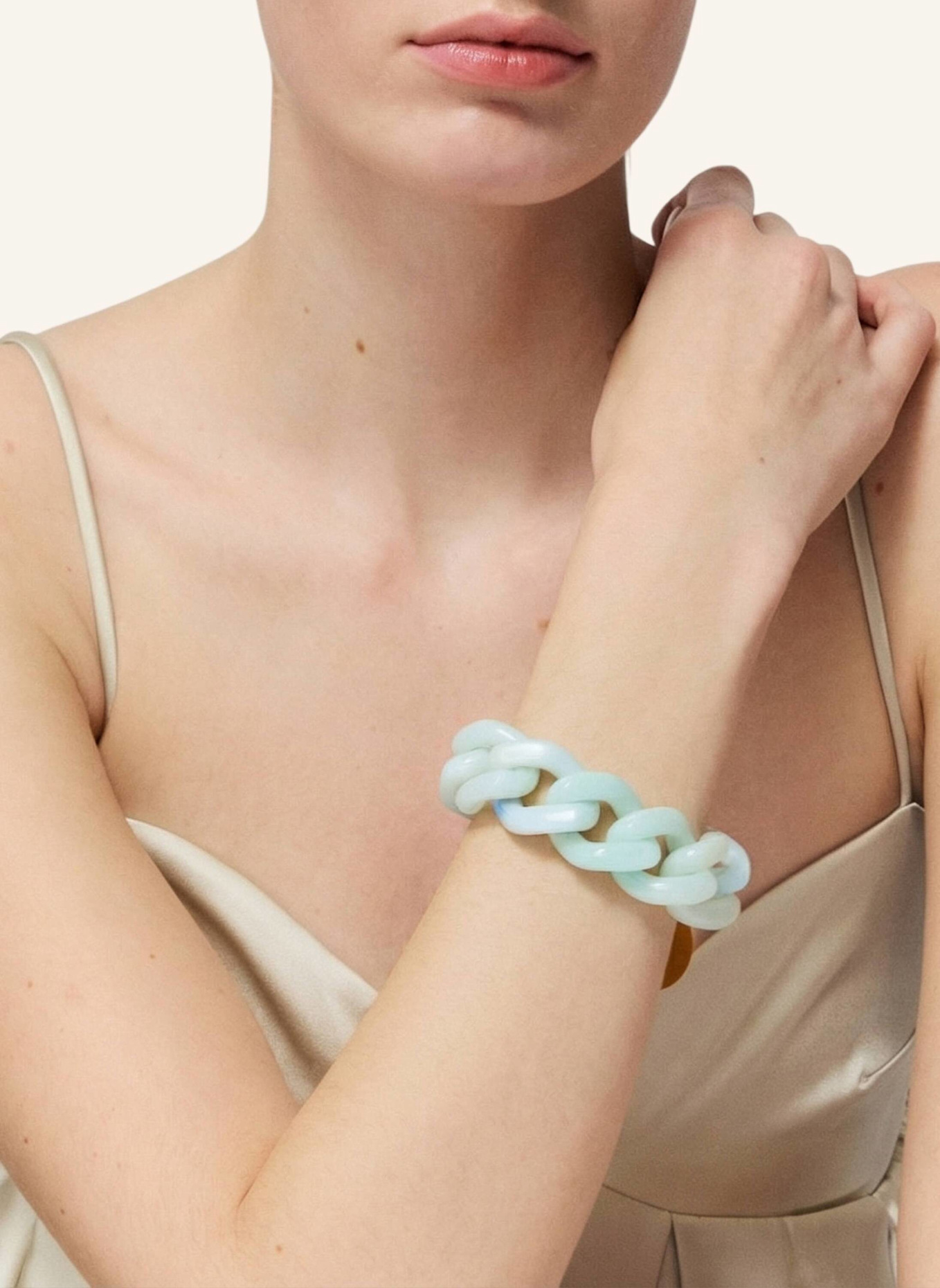 VANESSA BARONI Armbänder FLAT CHAIN BRACELET CLOUD MARBLE by GLAMBOU: GOLD