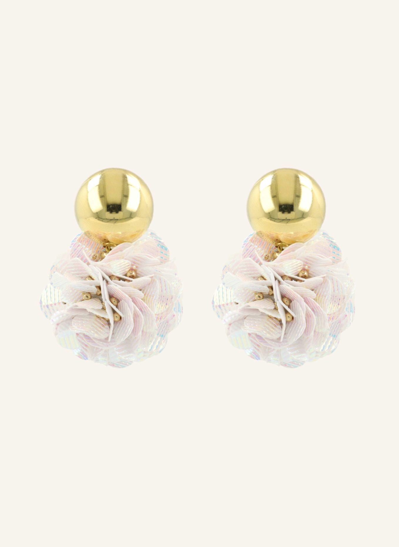 LOTT.gioielli Ohrhänger VLINDER SEQUIN GLOBE M SILVER HOLO by GLAMBOU: GOLD