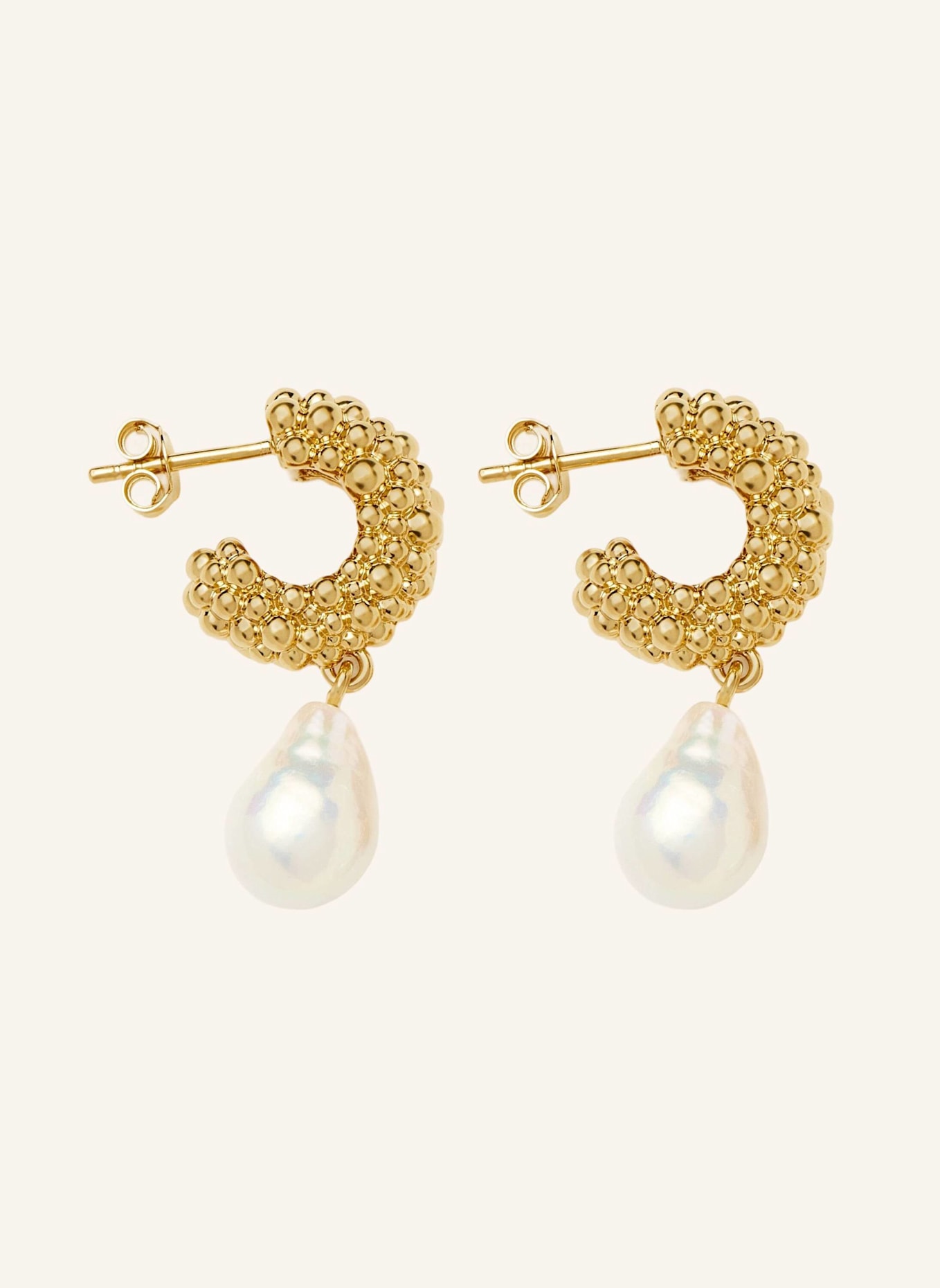 MISSOMA Creolen PEARL BAYA SMALL HOOP DROP EARRINGS by GLAMBOU: GOLD