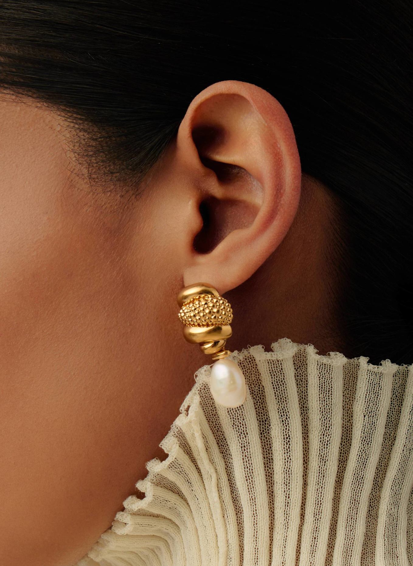 MISSOMA Ohrhänger PEARL BAYA DETACHABLE DROP EARRINGS by GLAMBOU: GOLD