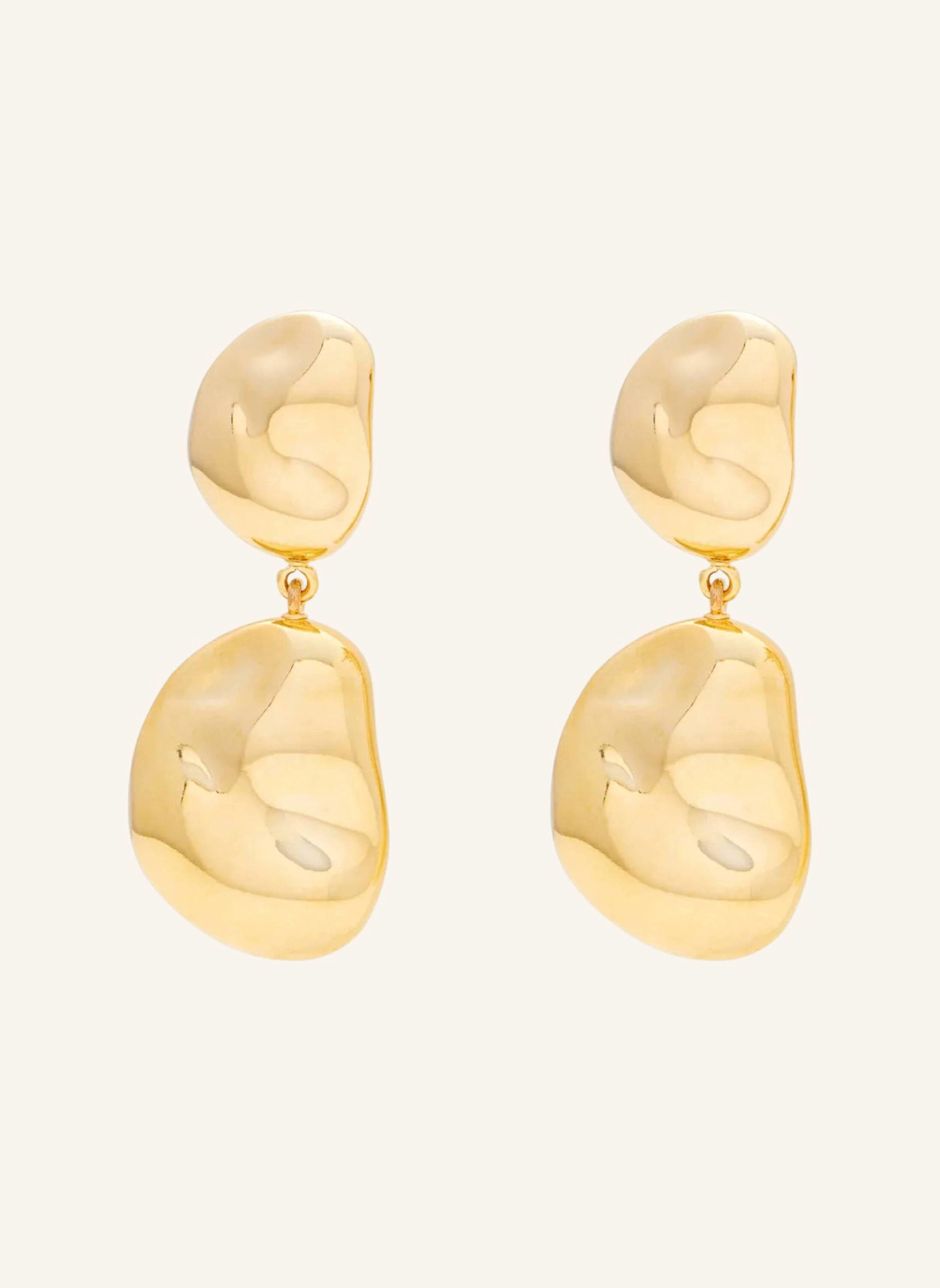 VANESSA BARONI Ohrhänger DOUBLE NUGGET EARRING GOLD by GLAMBOU: GOLD