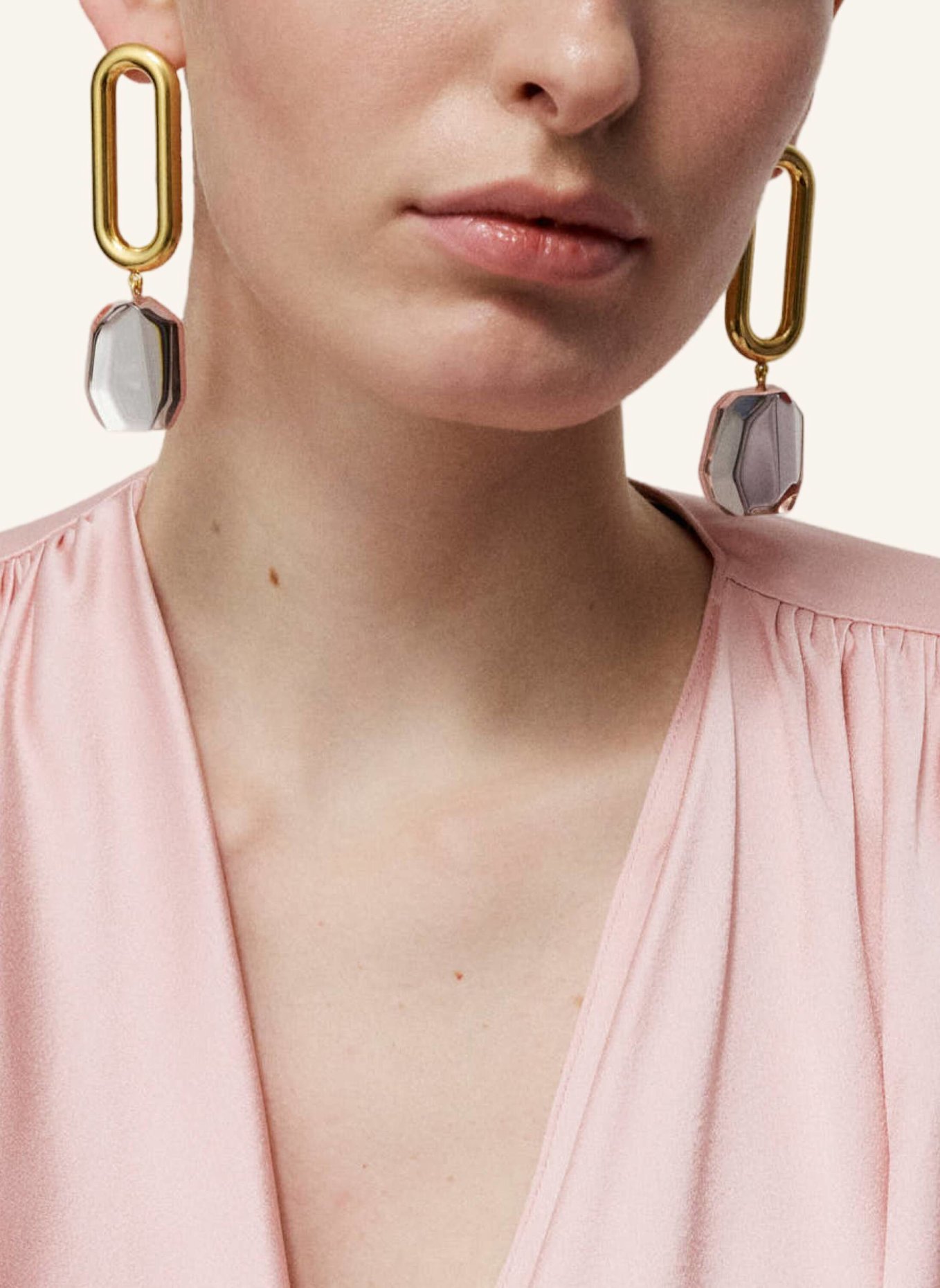VANESSA BARONI Ohrhänger GALAXY BOLD LINK EARRING GOLD by GLAMBOU: GOLD