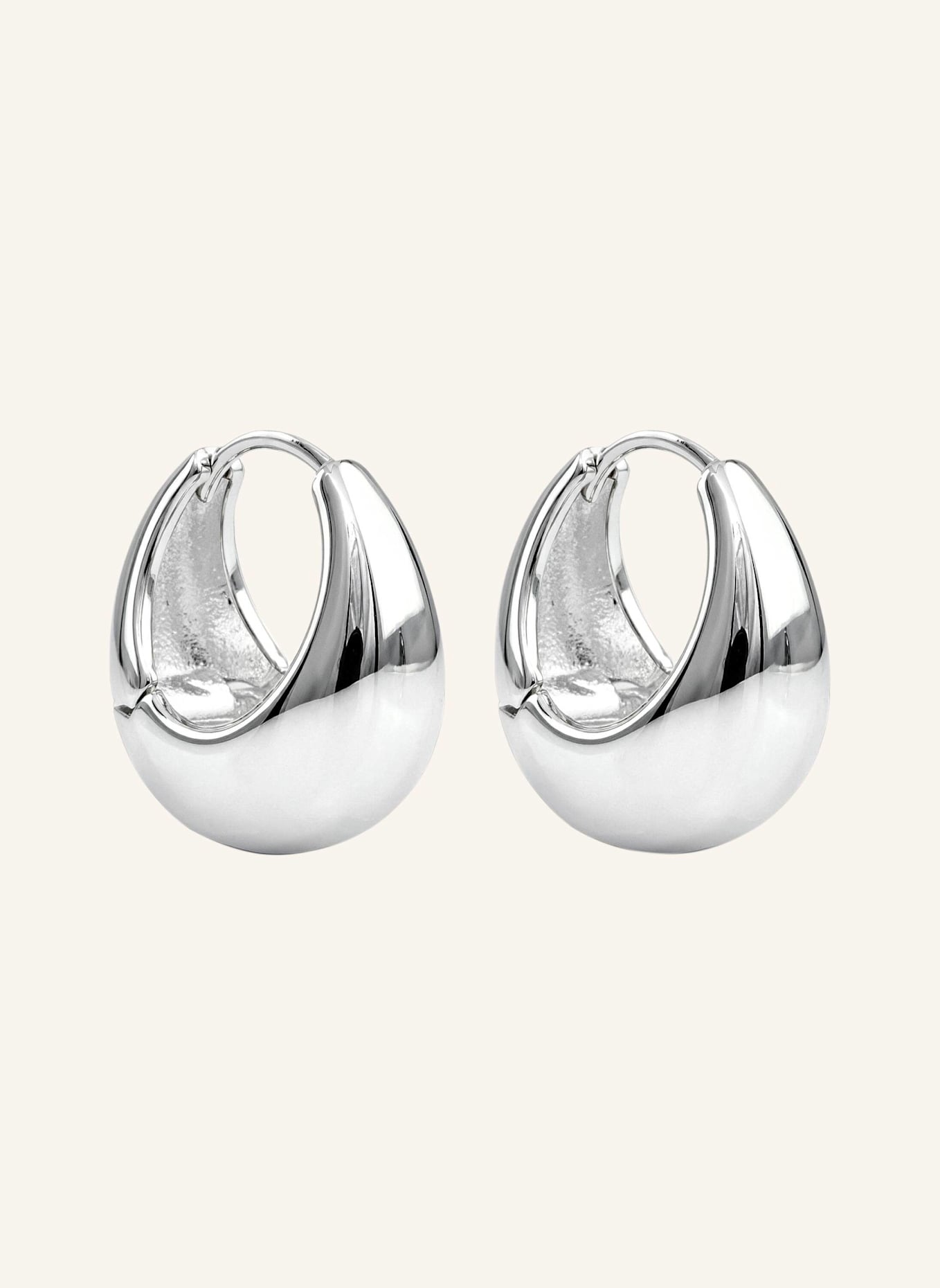 Pompidou Creolen SOFT BOLD HOOPS by GLAMBOU: SILBER