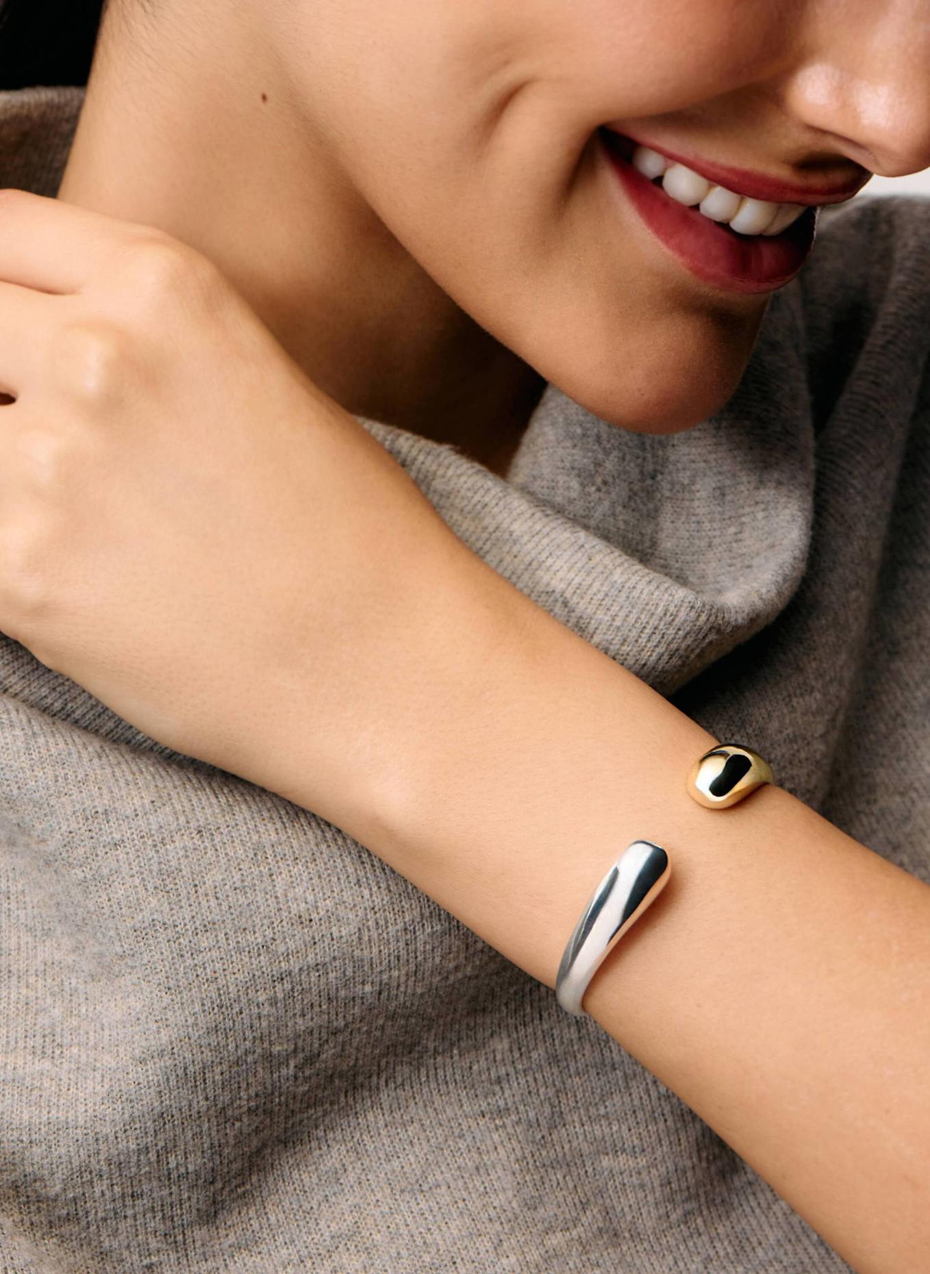 Pompidou Armreifen CHUBBY EMBRACE CUFF TWO TONE by GLAMBOU: GOLD