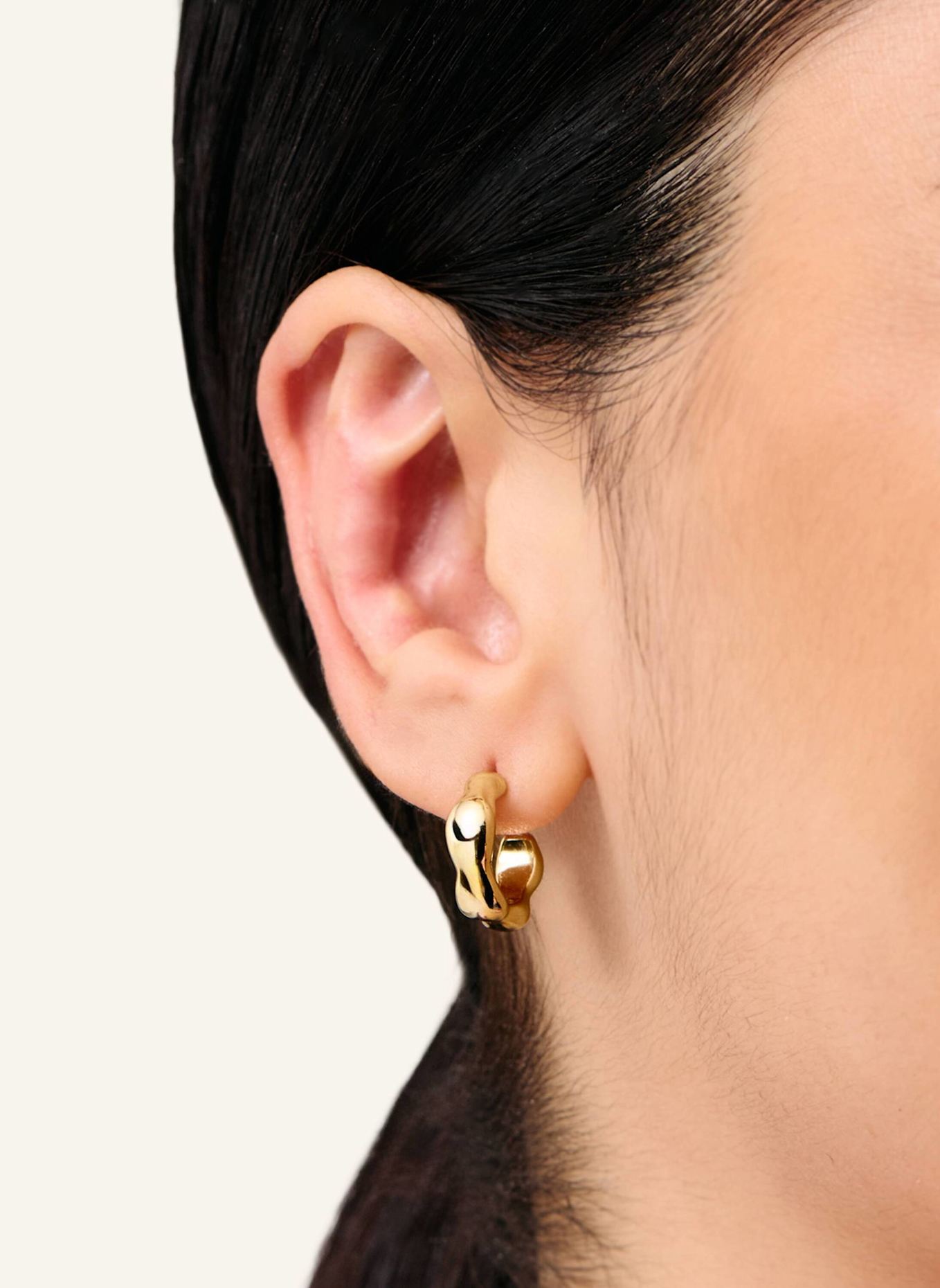 Pompidou Creolen ELENA FLOW MINI by GLAMBOU: GOLD