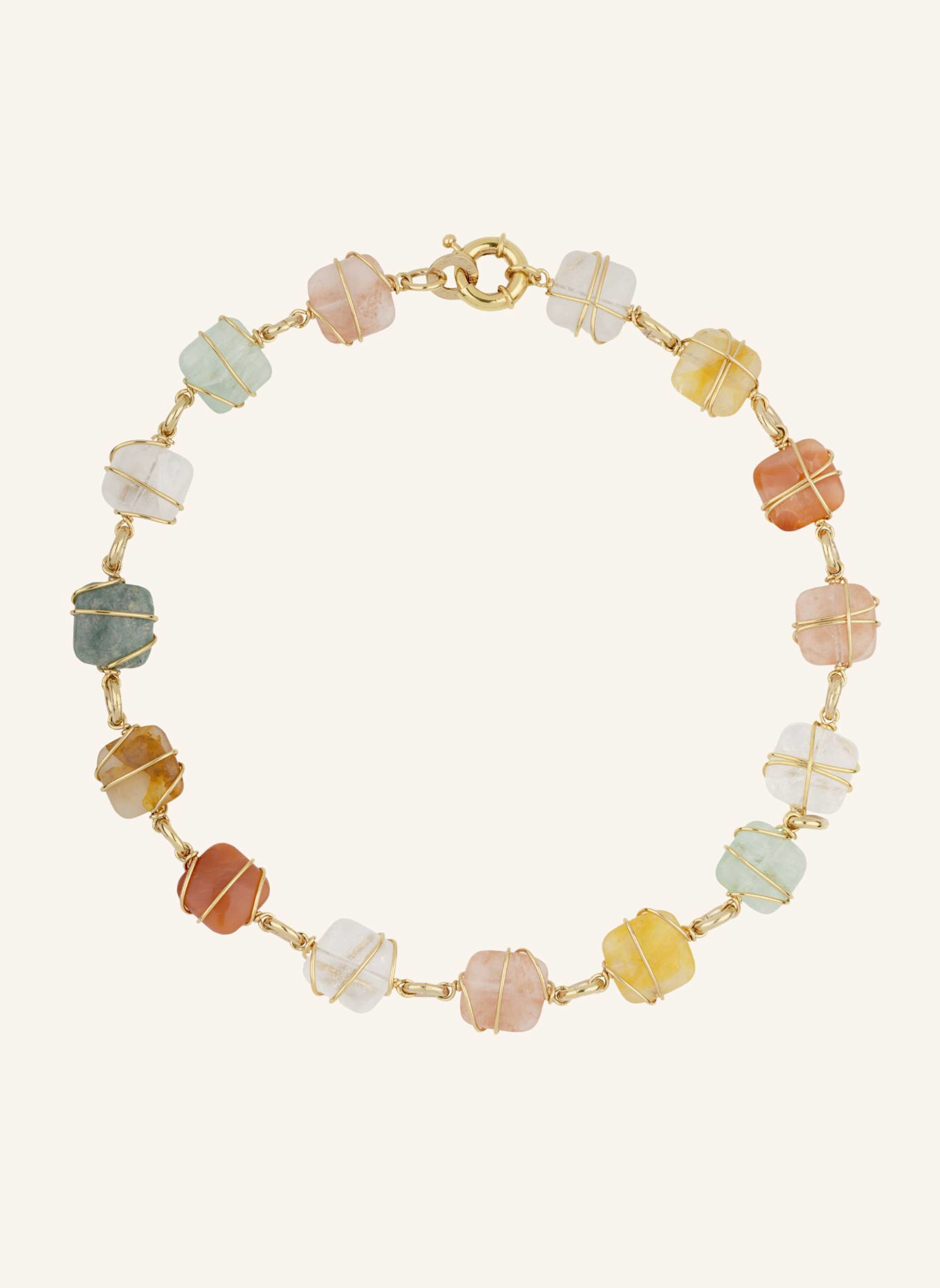 GAS BIJOUX Ketten RAINBOW SQUARE by GLAMBOU: GOLD