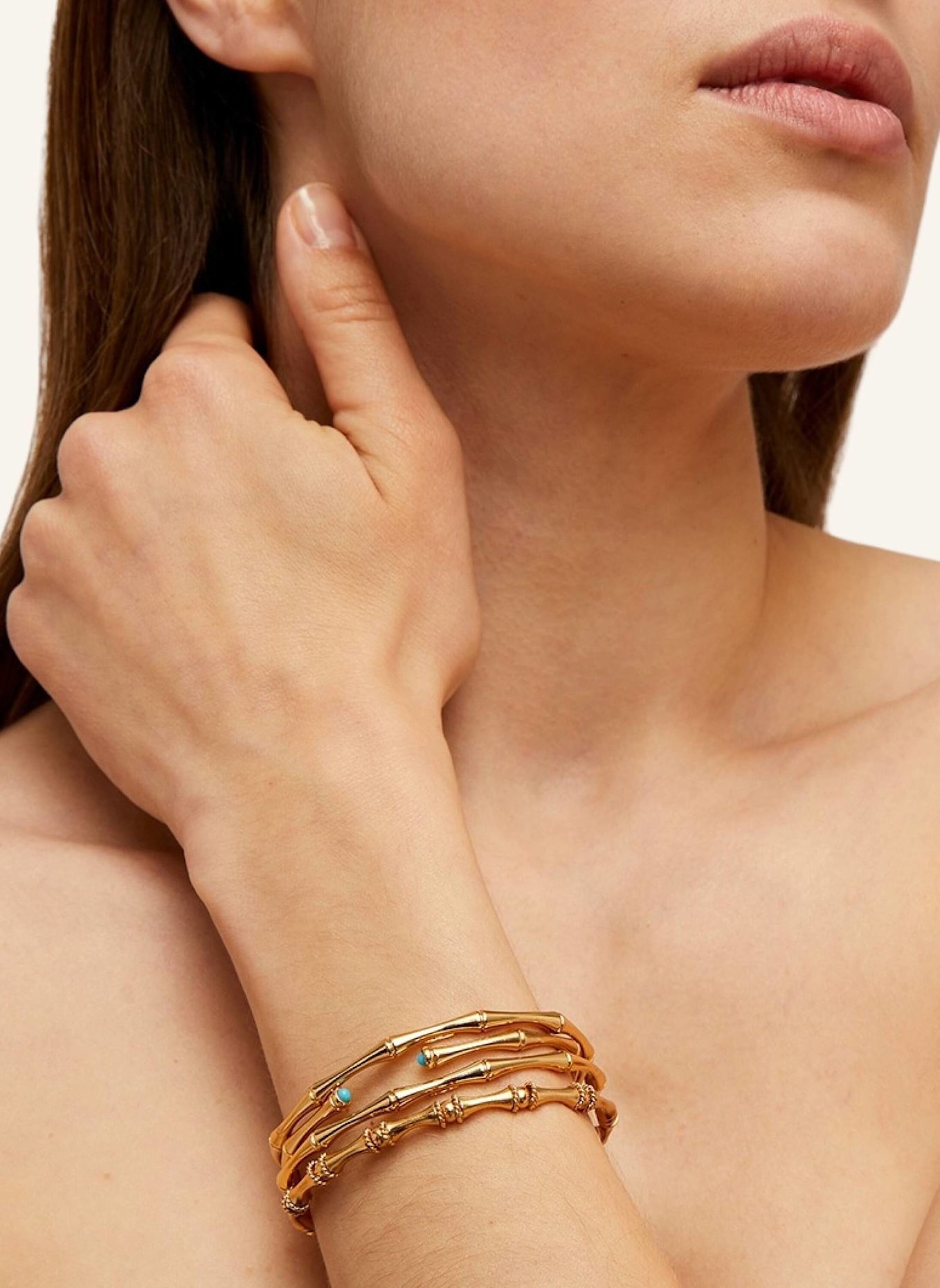 GAS BIJOUX Armreifen BAMBOU MINI by GLAMBOU: GOLD