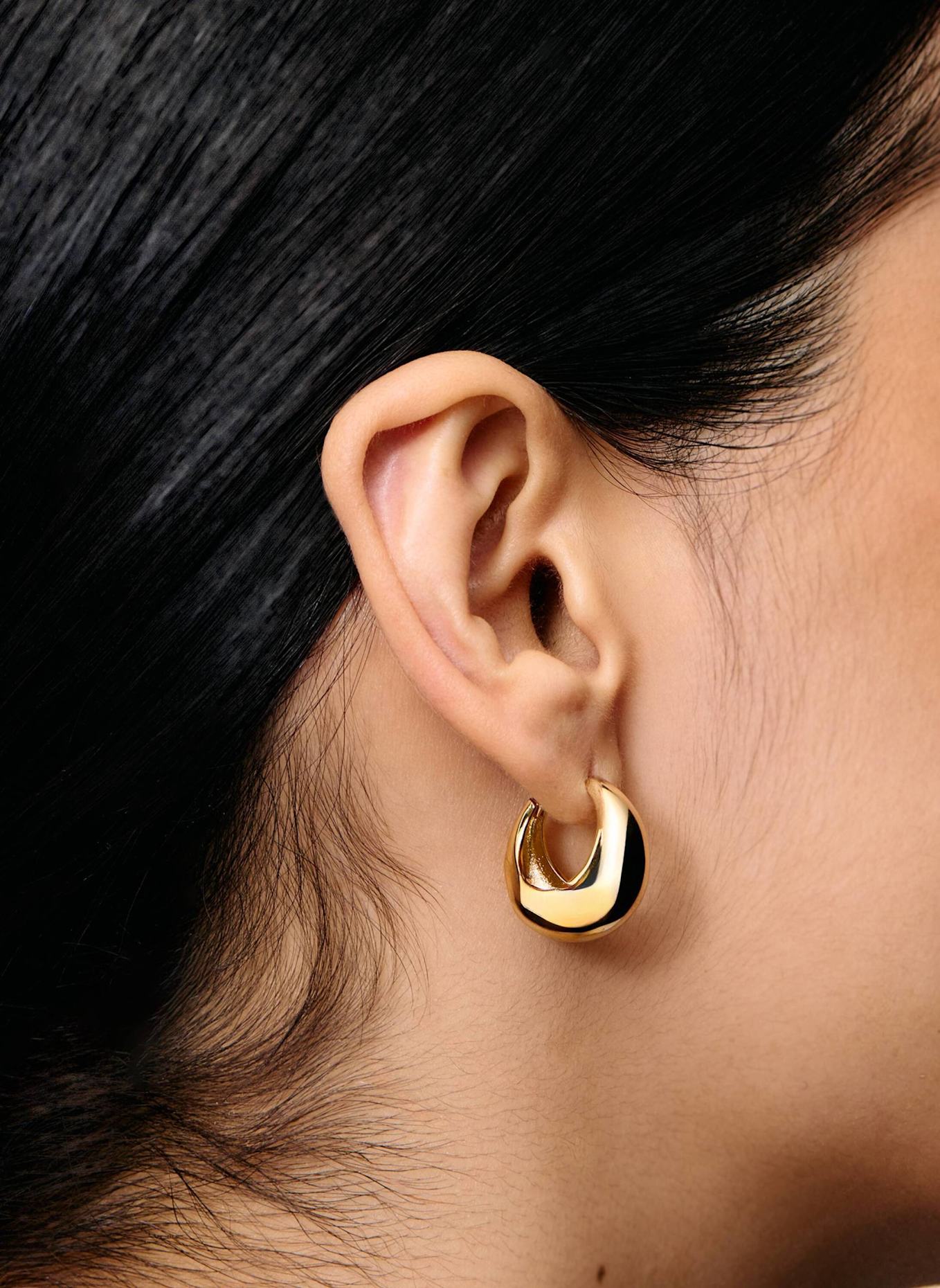 Pompidou Creolen SOFT BOLD HOOPS by GLAMBOU: GOLD