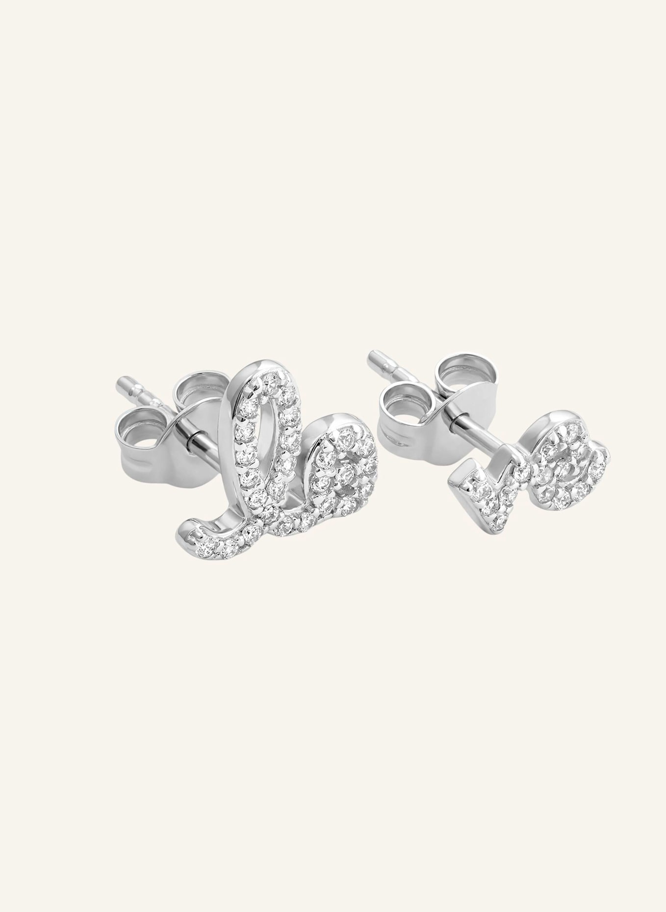 OHH LUILU Ohrstecker LOVE by GLAMBOU: SILBER