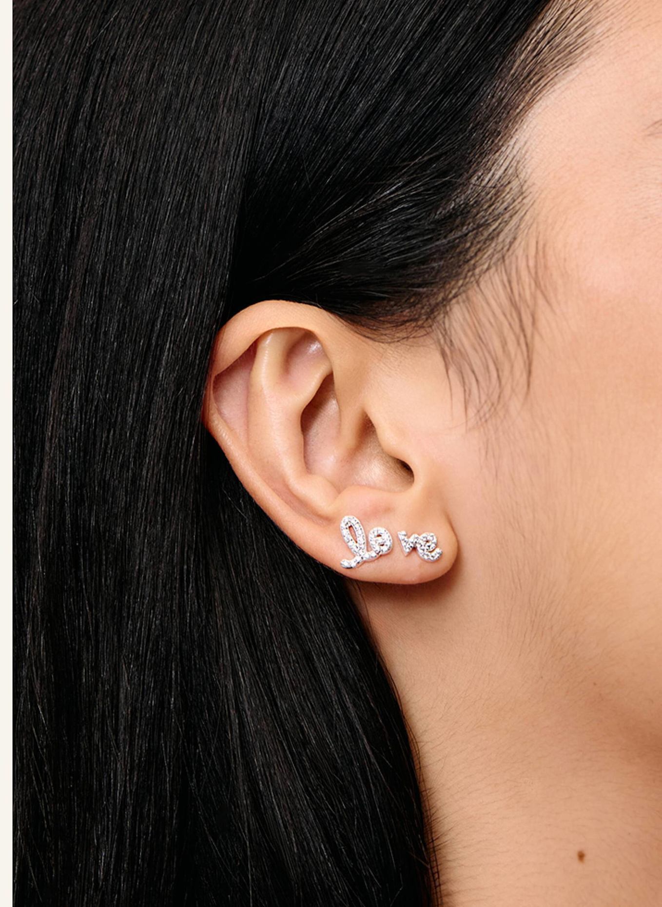 OHH LUILU Ohrstecker LOVE by GLAMBOU: SILBER