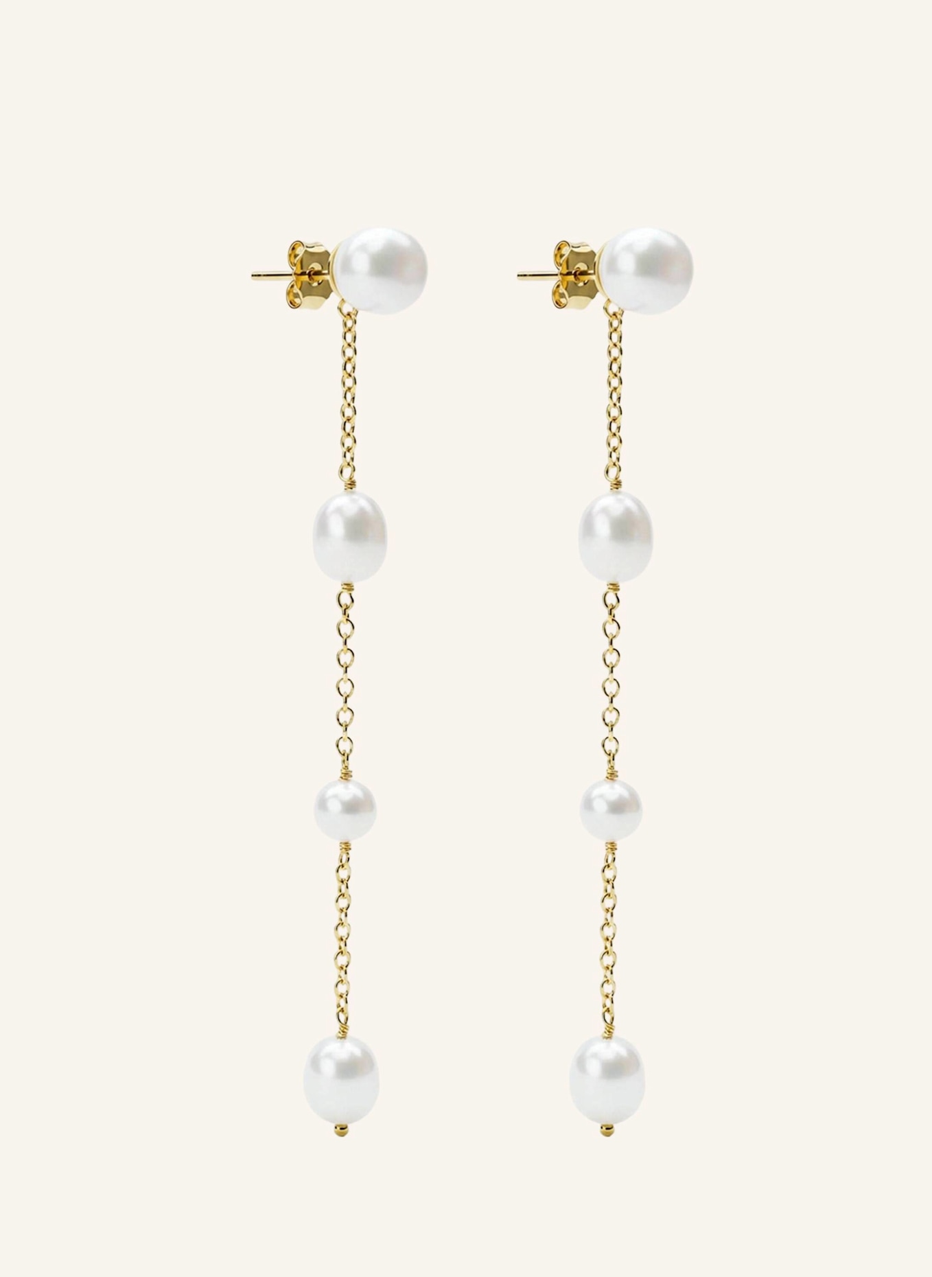 Pompidou Ohrhänger ADELINA PEARL by GLAMBOU: GOLD