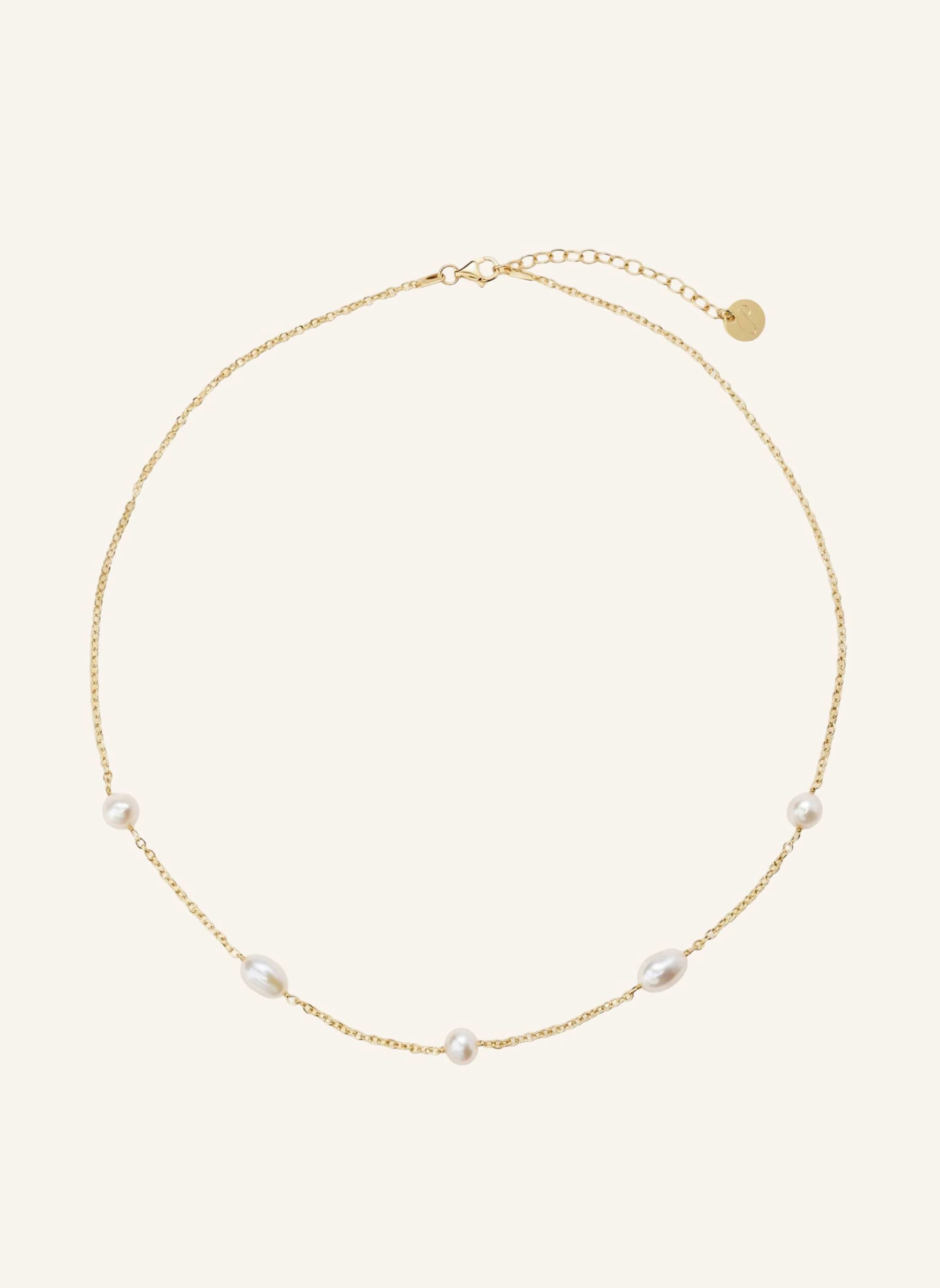 Pompidou Halsketten AURELIA PEARL by GLAMBOU: GOLD