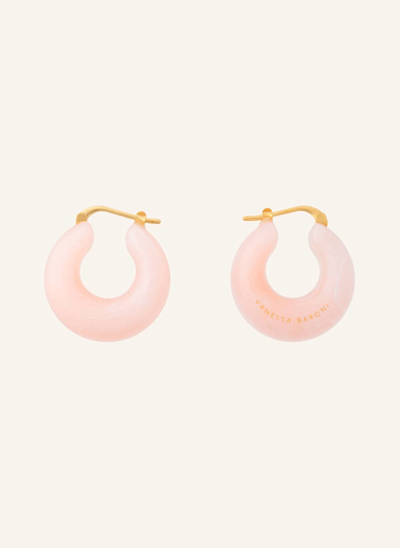 VANESSA BARONI Creolen CIRCLET EARRING PEACH SORBET by GLAMBOU: GOLD