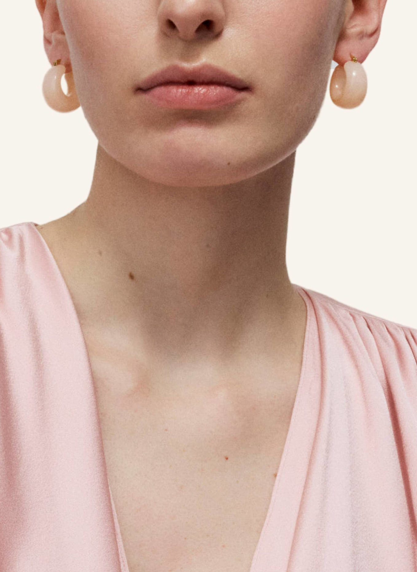 VANESSA BARONI Creolen CIRCLET EARRING PEACH SORBET by GLAMBOU: GOLD