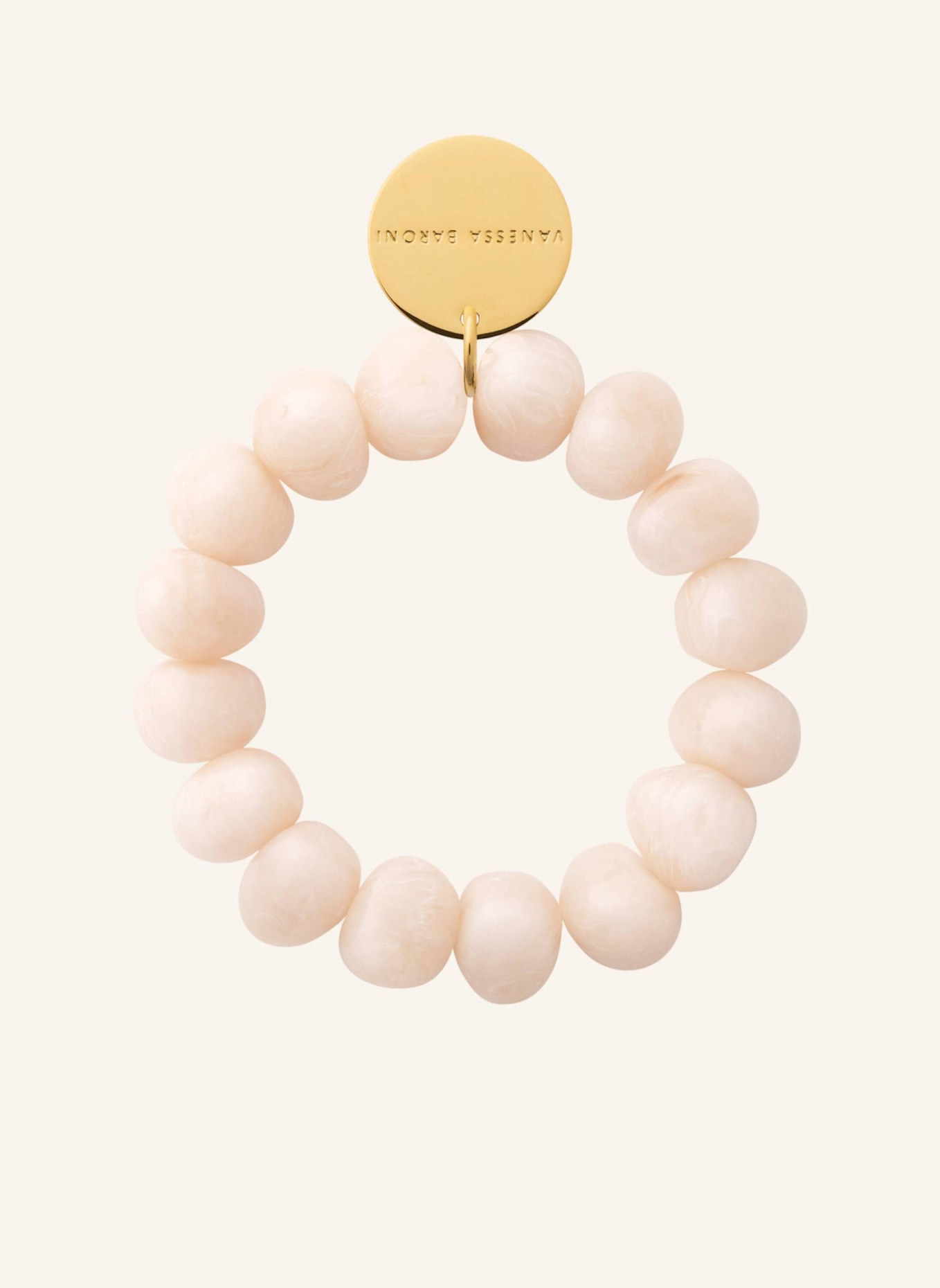 VANESSA BARONI Armband STONE FLEX BRACELET LATTE MARBLE by GLAMBOU: GOLD