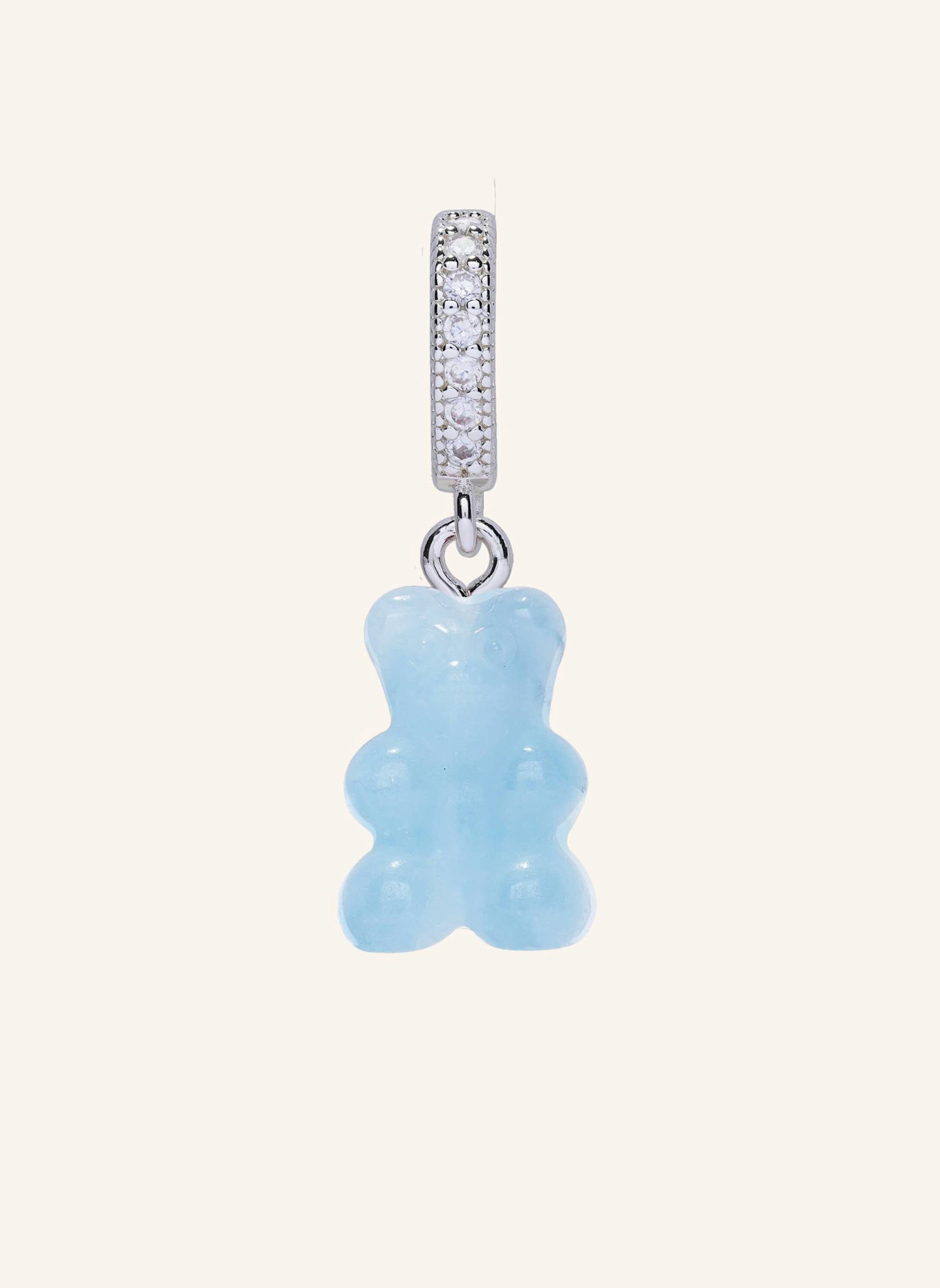 CRYSTAL HAZE Anhänger CRYSTAL NOSTALGIA BEAR AQUAMARINE by GLAMBOU