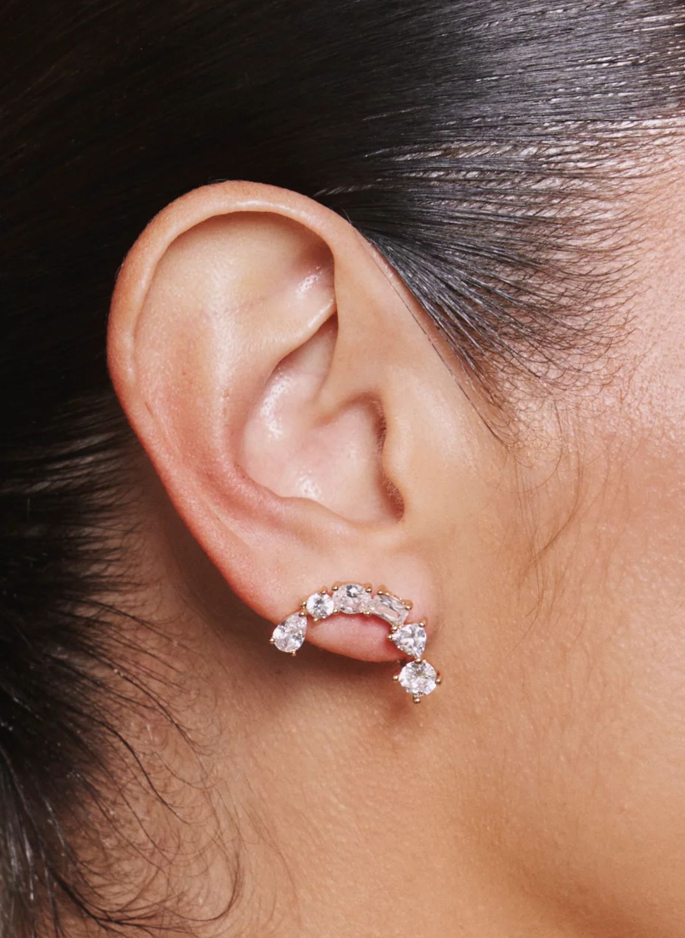 Lili Claspe Ohrstecker MAVIS EAR CLIMBER by GLAMBOU: GOLD