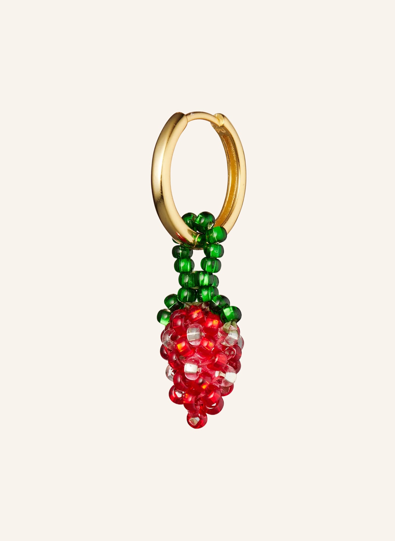 pura utz Creolen MINI STRAWBERRY EARRING by GLAMBOU: GOLD