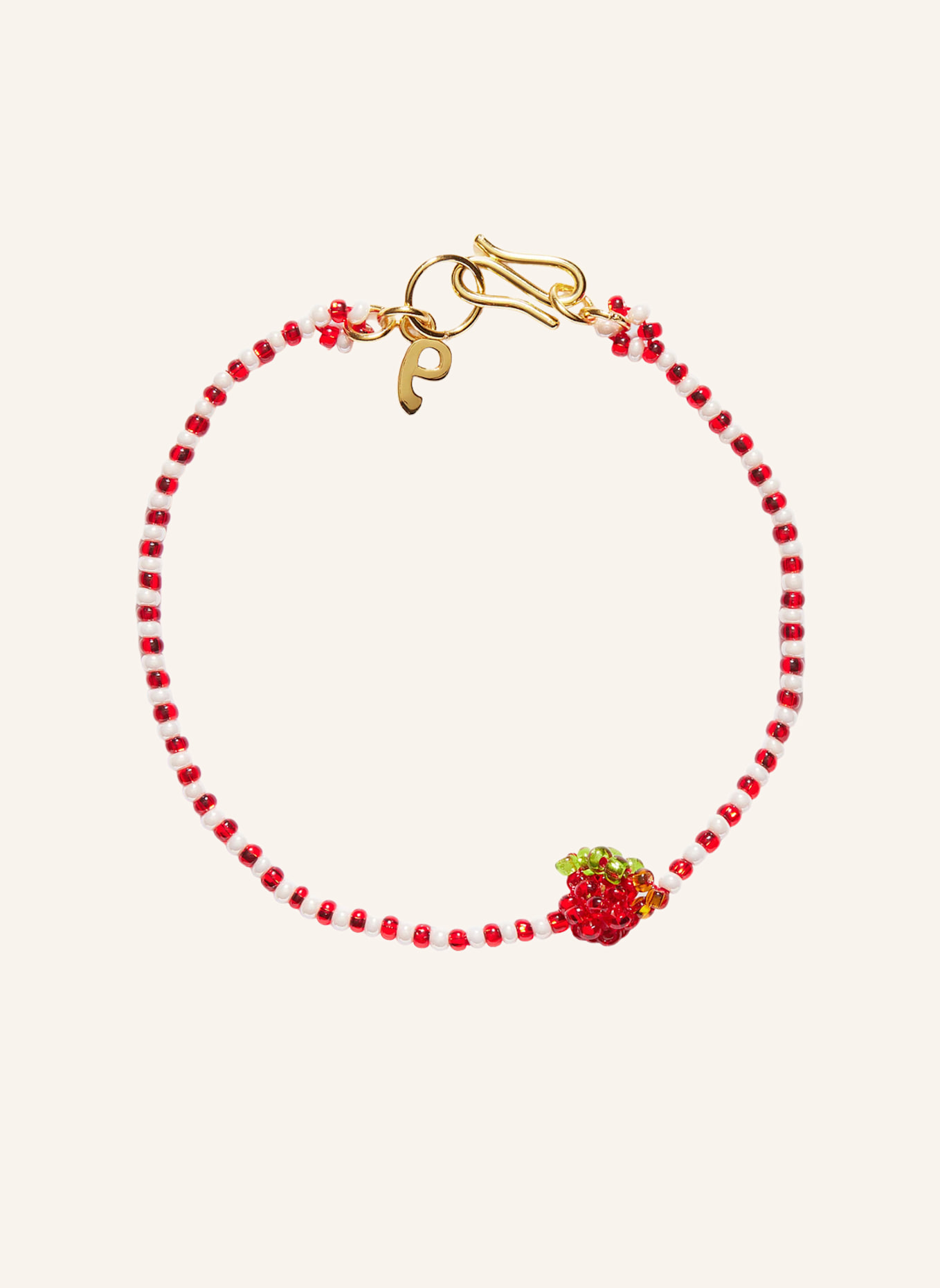 pura utz Armbänder MINI STRIPED APPLE BRACELET 19CM by GLAMBOU: GOLD