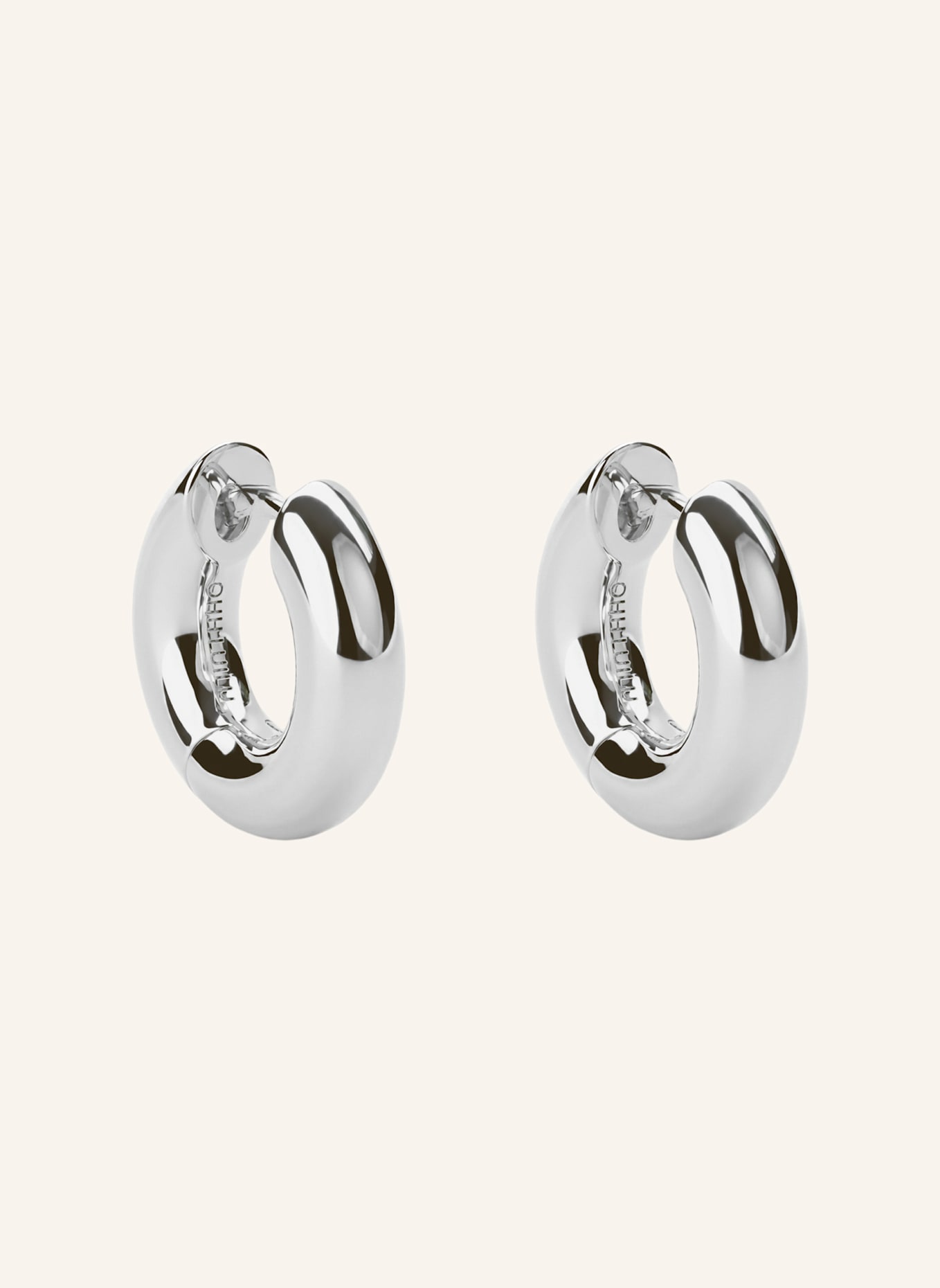 OHH LUILU Creolen MINI SOLID HOOPS by GLAMBOU: SILBER