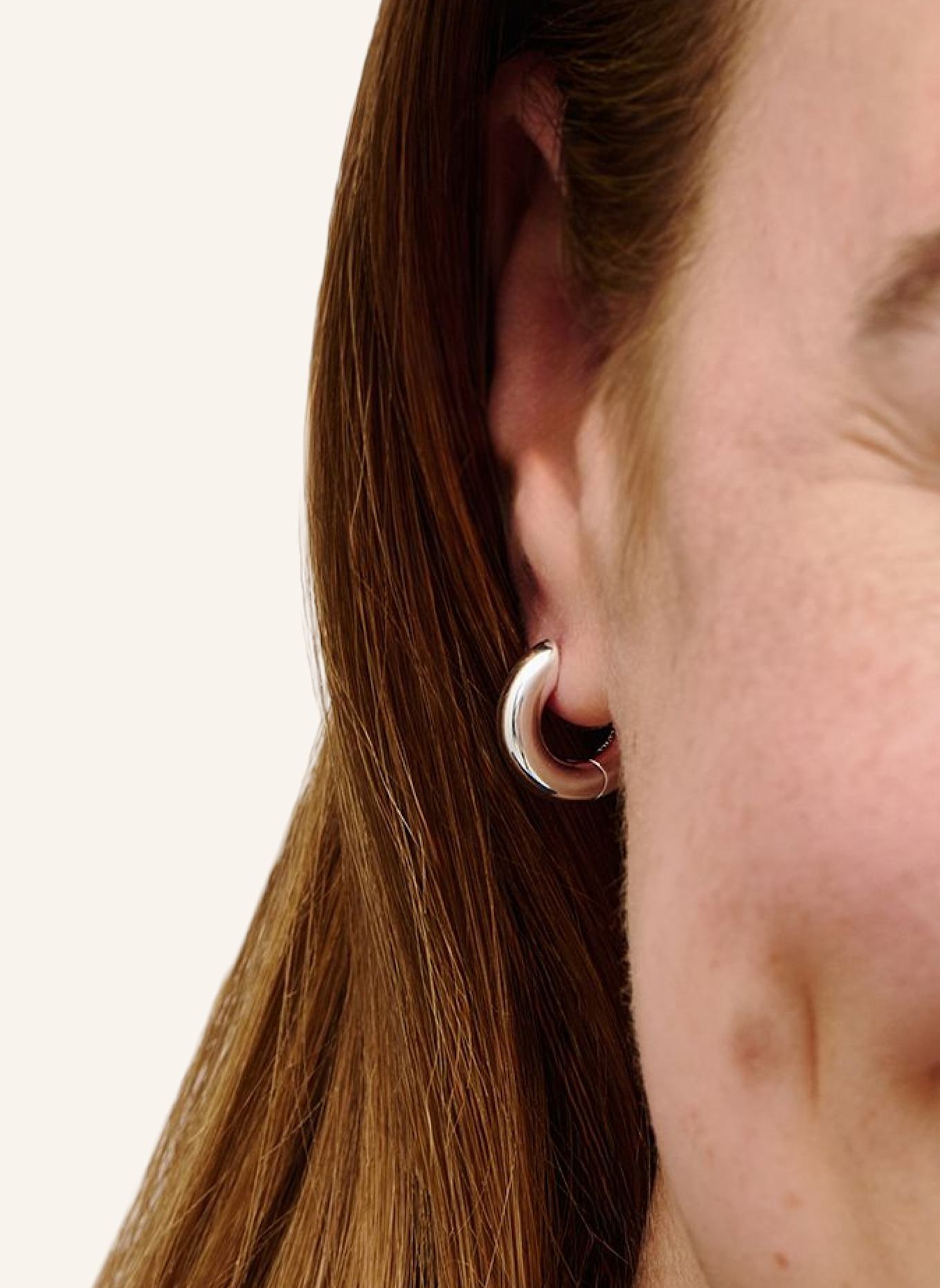 OHH LUILU Creolen MINI SOLID HOOPS by GLAMBOU: SILBER