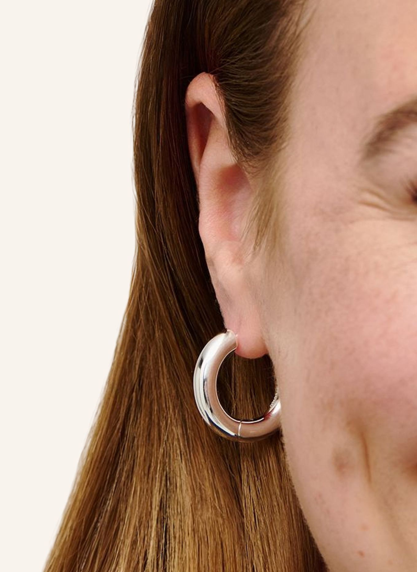 OHH LUILU Creolen MAXI SOLID HOOPS by GLAMBOU: SILBER