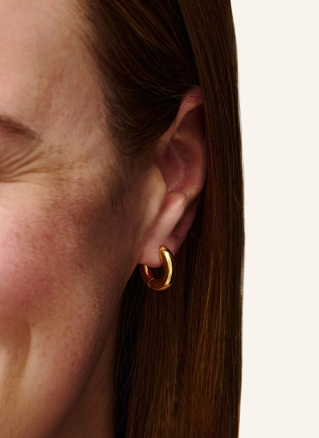 OHH LUILU Creolen MINI SOLID HOOPS by GLAMBOU: GOLD