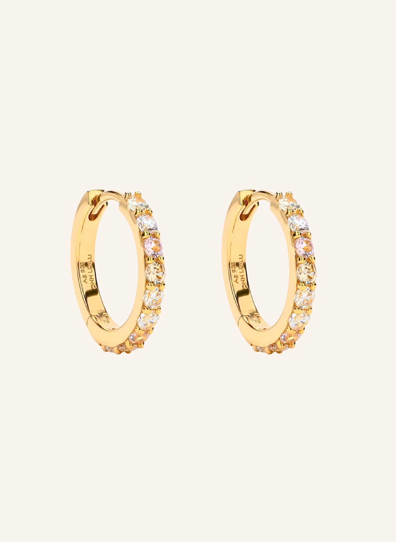 OHH LUILU Creolen TENNIS HONEY TONES by GLAMBOU: GOLD