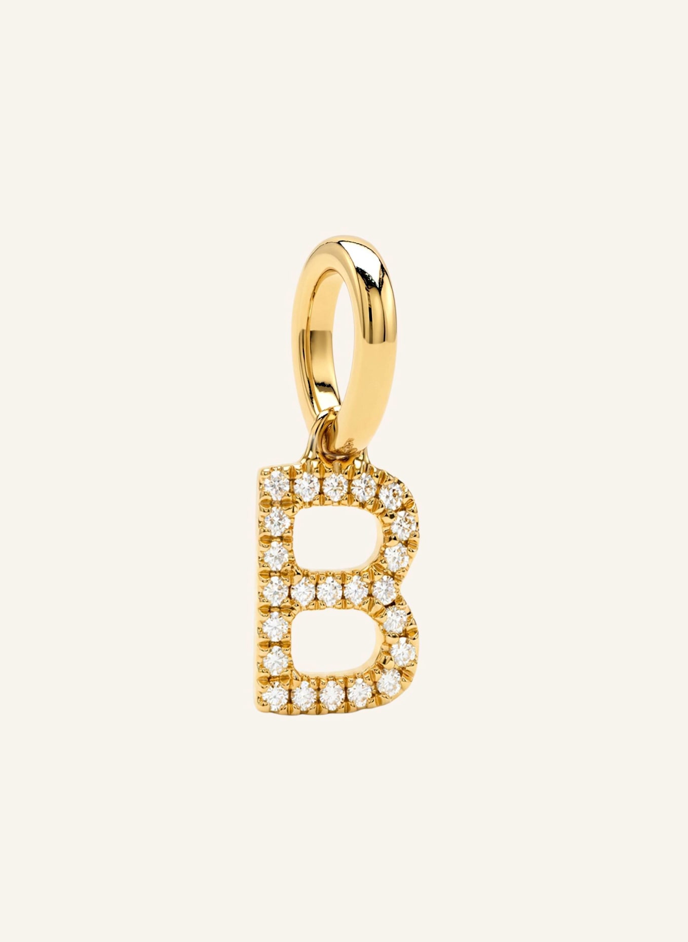 JUULS & KARATS B Buchstabe CHARM 00B by GLAMBOU: GOLD