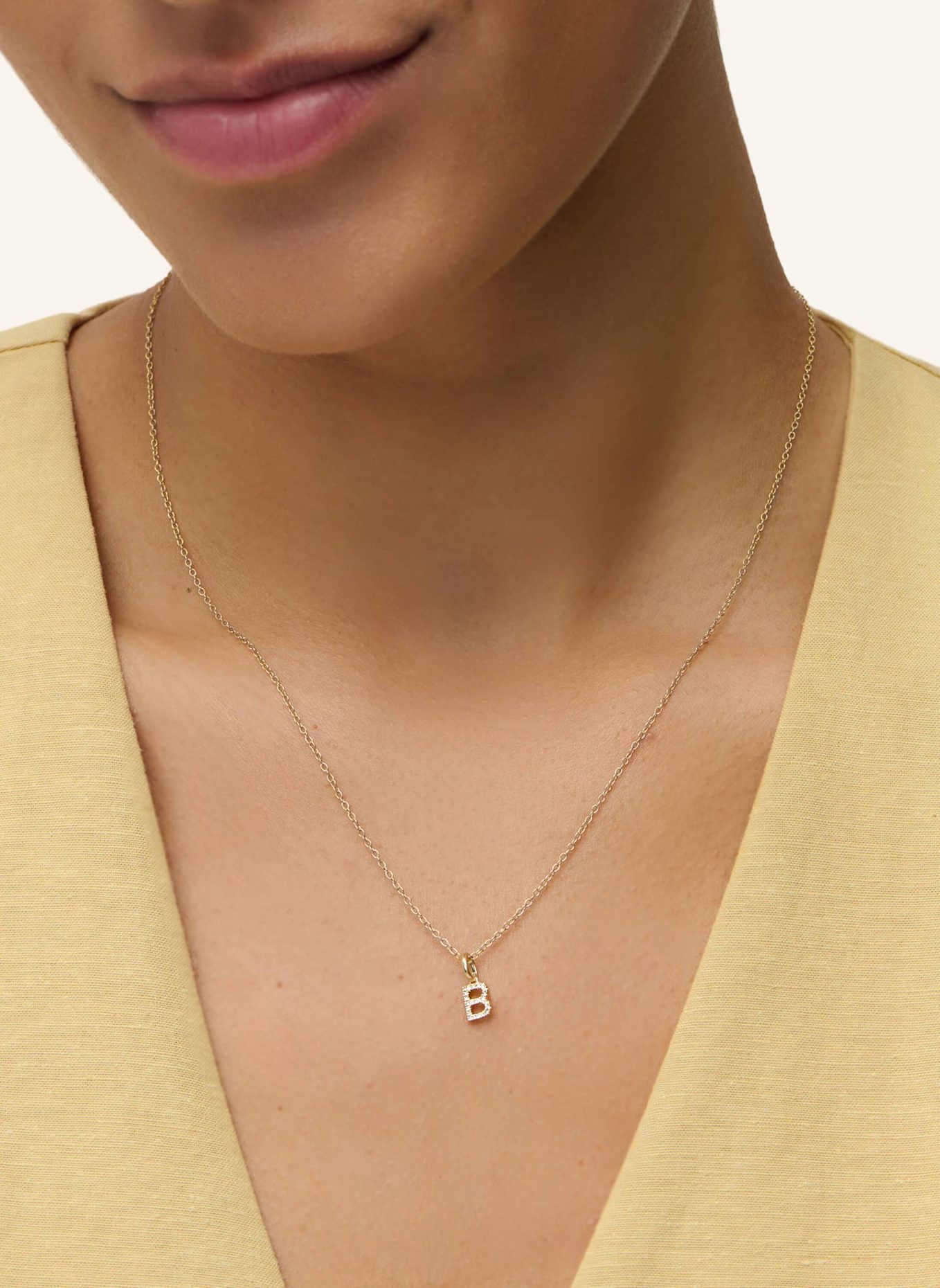 JUULS & KARATS B Buchstabe CHARM 00B by GLAMBOU: GOLD