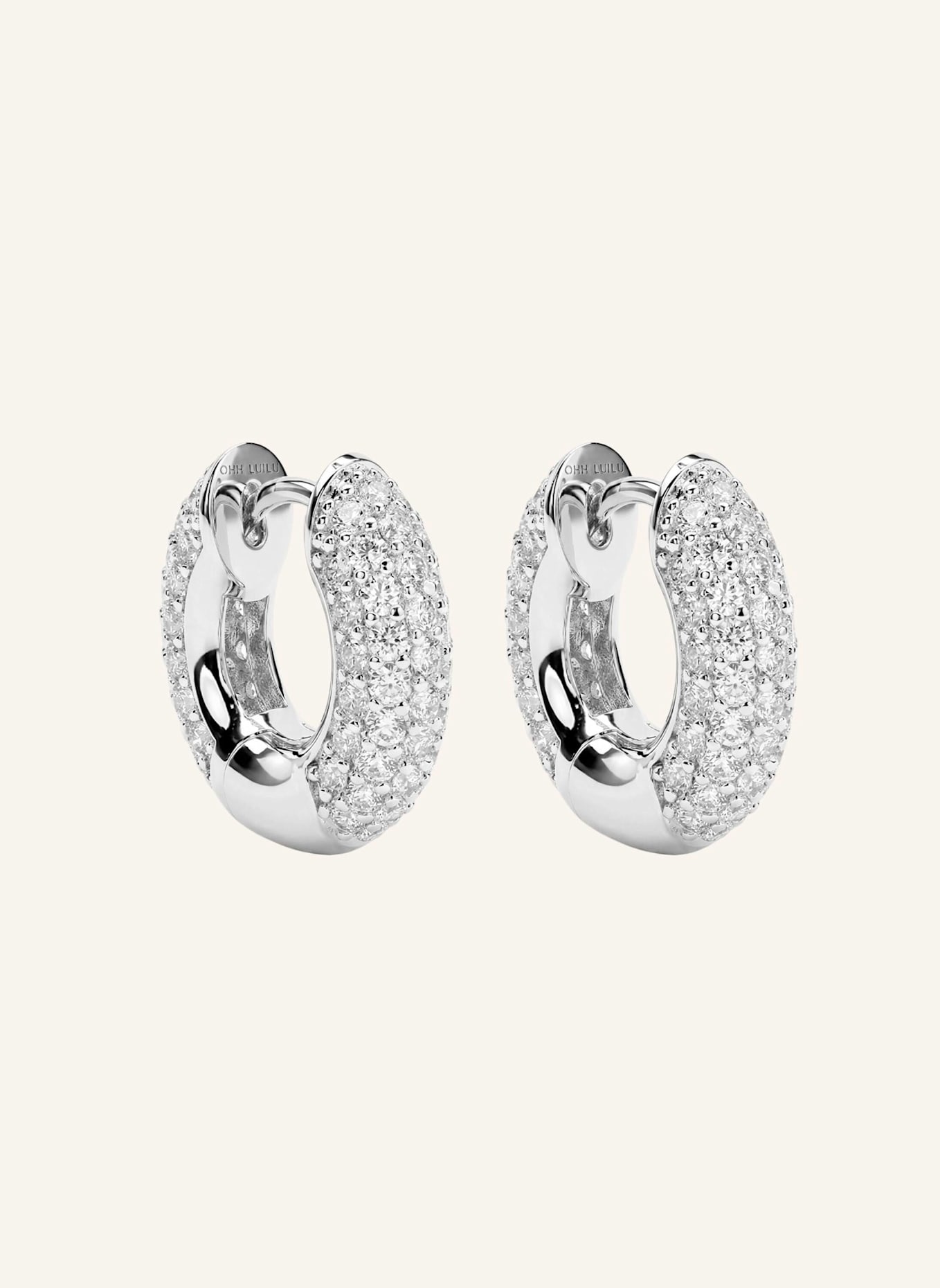 OHH LUILU Creolen MINI DISCO HOOPS by GLAMBOU: SILBER