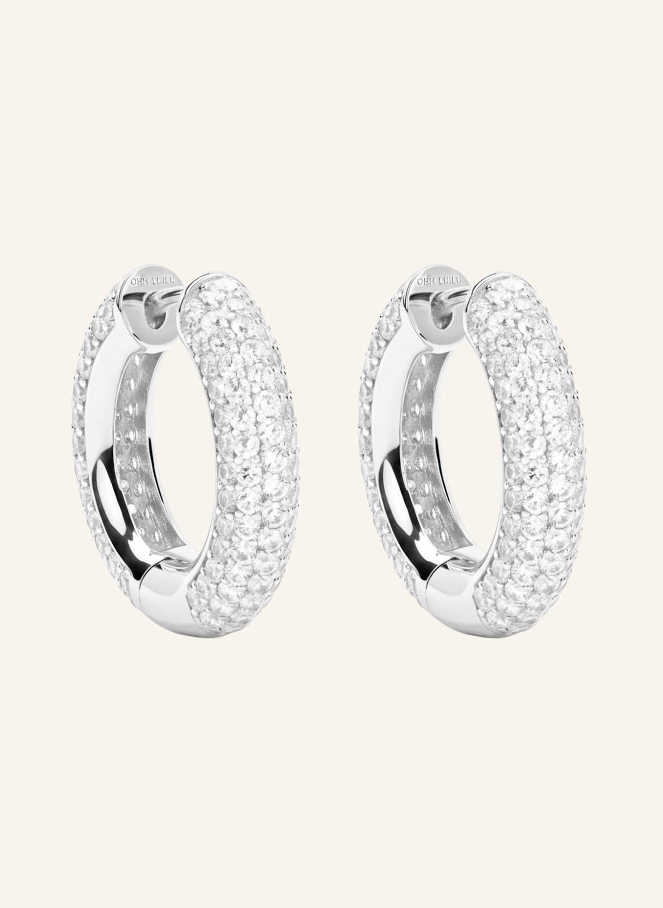 OHH LUILU Creolen MAXI DISCO HOOPS by GLAMBOU: SILBER