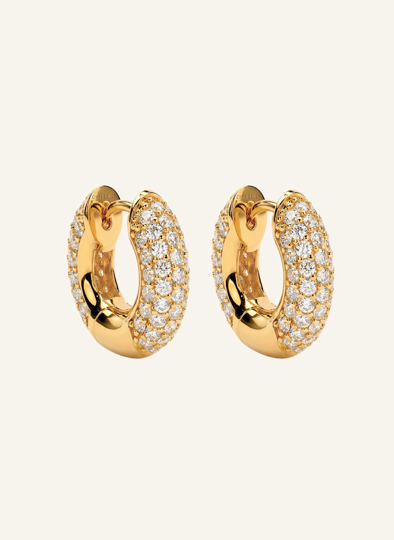 OHH LUILU Creolen MINI DISCO HOOPS by GLAMBOU: GOLD
