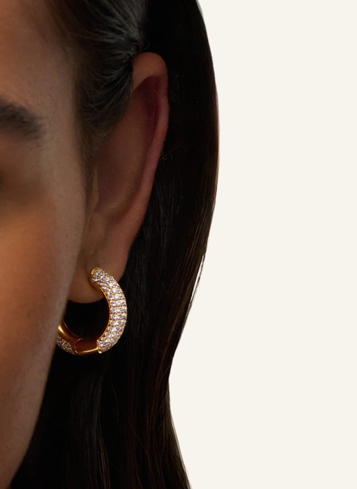 OHH LUILU Creolen MAXI DISCO HOOPS by GLAMBOU: GOLD