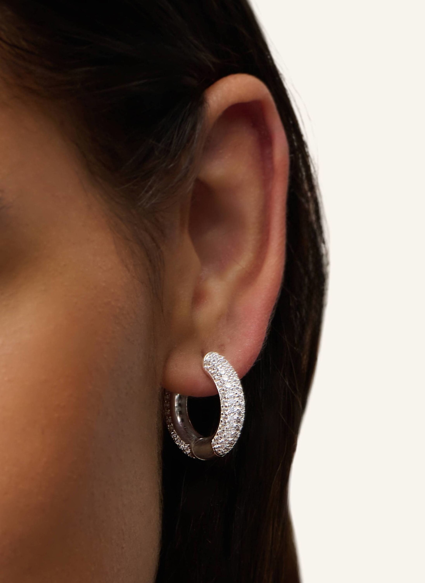 OHH LUILU Creolen MAXI DISCO HOOPS by GLAMBOU: SILBER